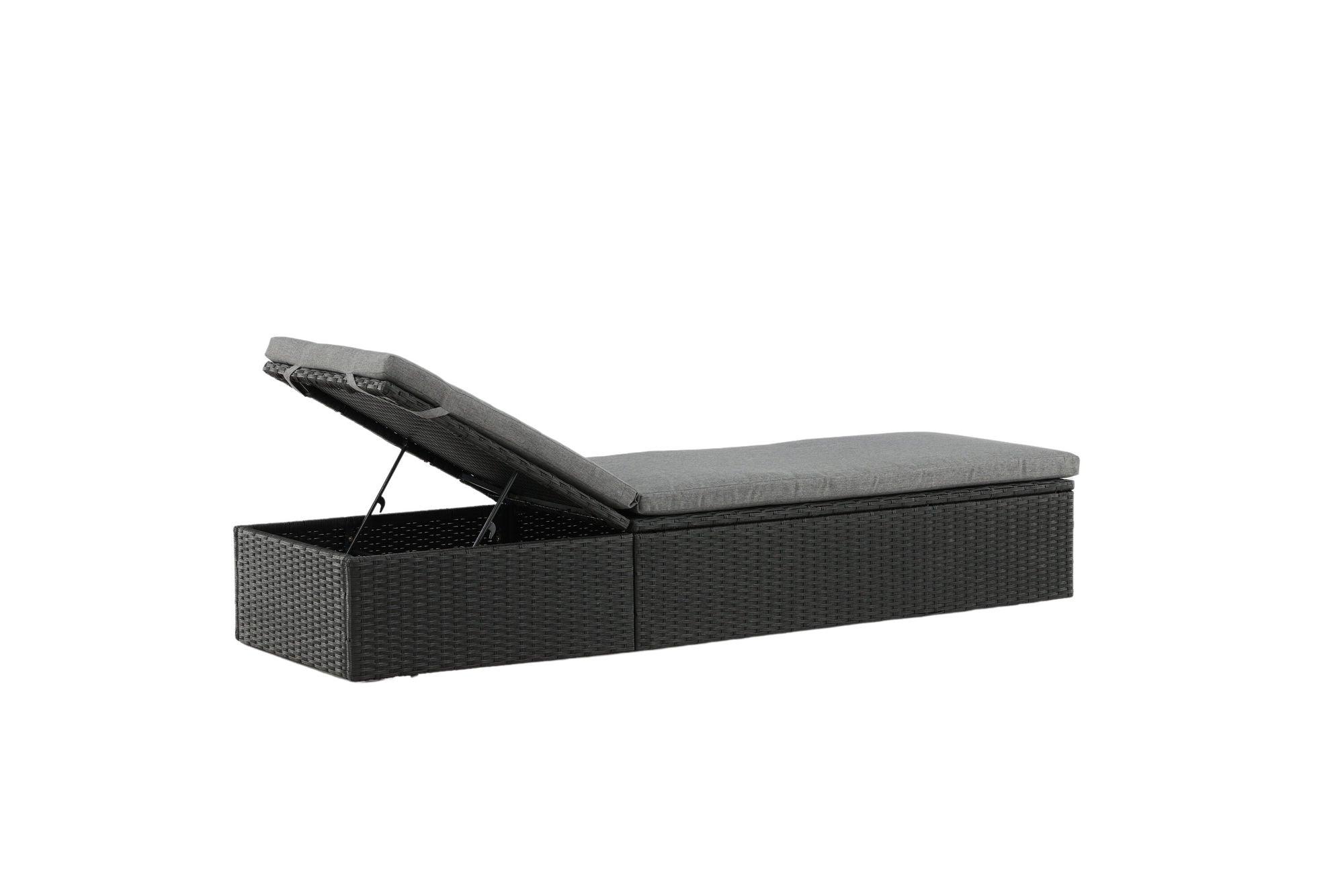 Venture Home Quad - Sun Lounge inc. Cushion- Black - Wicker -