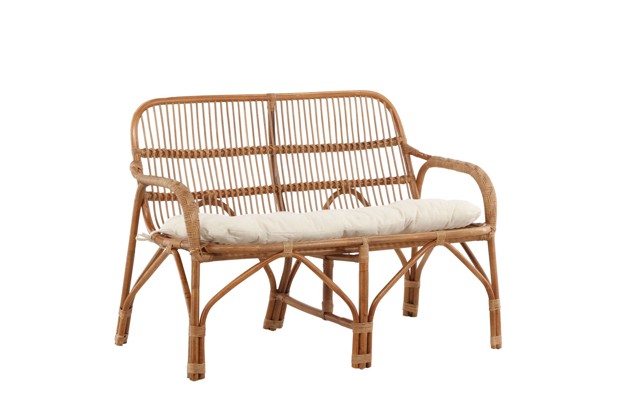 Venture Home Nella Sofa Rattan Nature - inc Offwhite Cushion