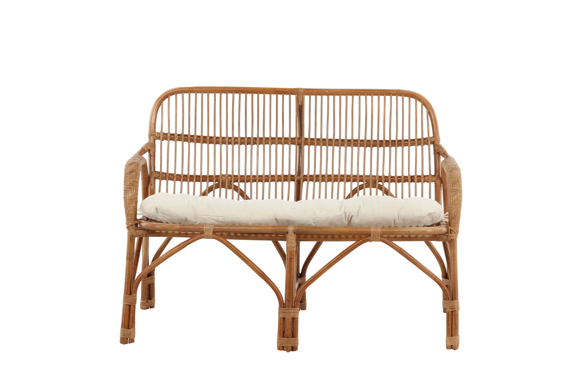 Venture Home Nella Sofa Rattan Nature - inc Offwhite Cushion