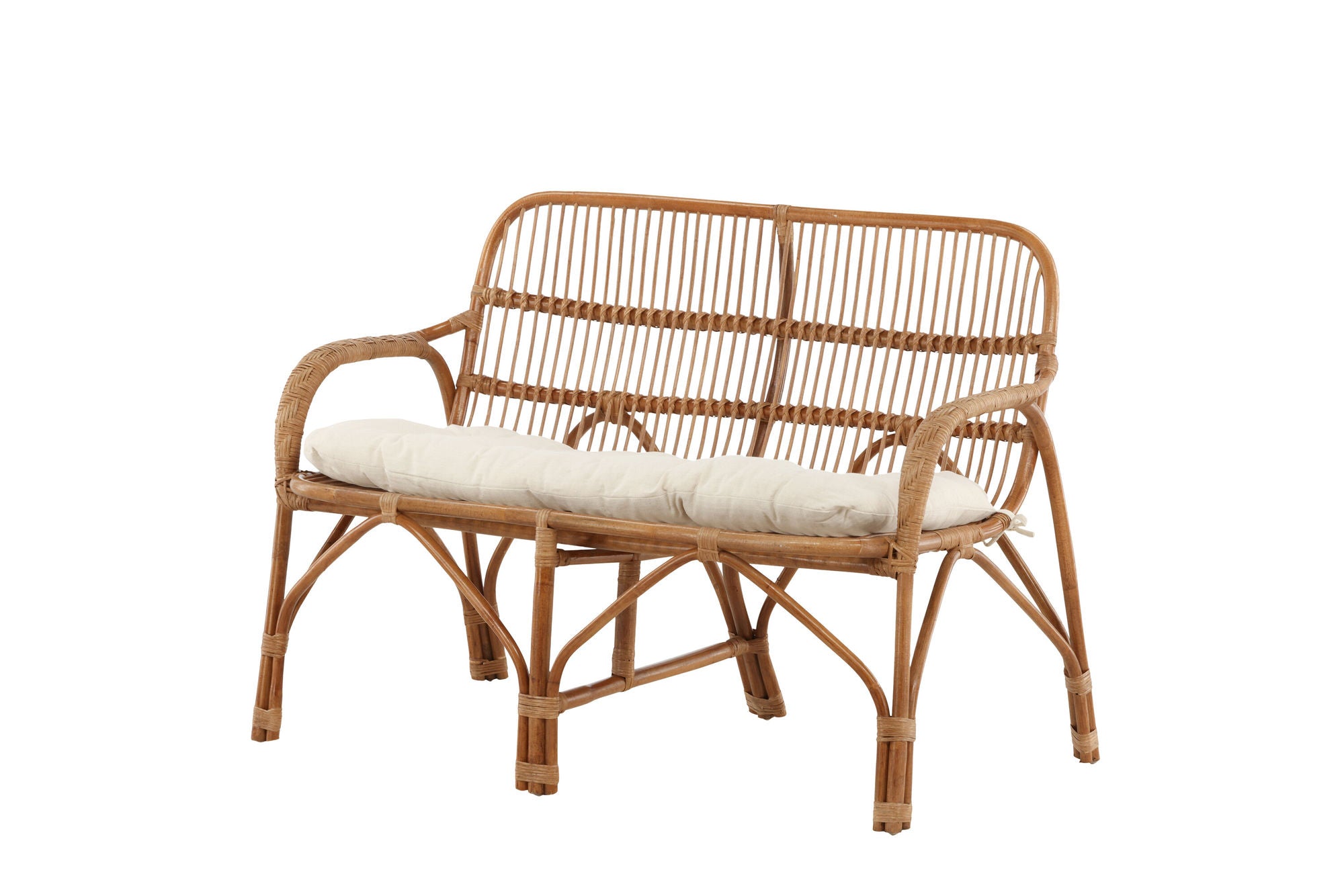 Venture Home Nella Sofa Rattan Nature - inc Offwhite Cushion