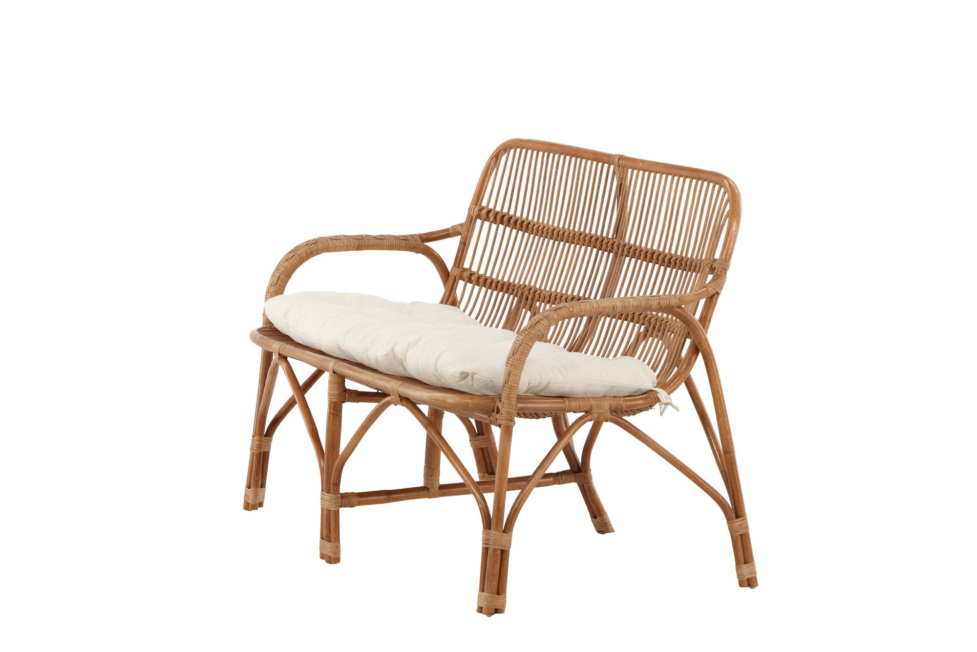 Venture Home Nella Sofa Rattan Nature - inc Offwhite Cushion