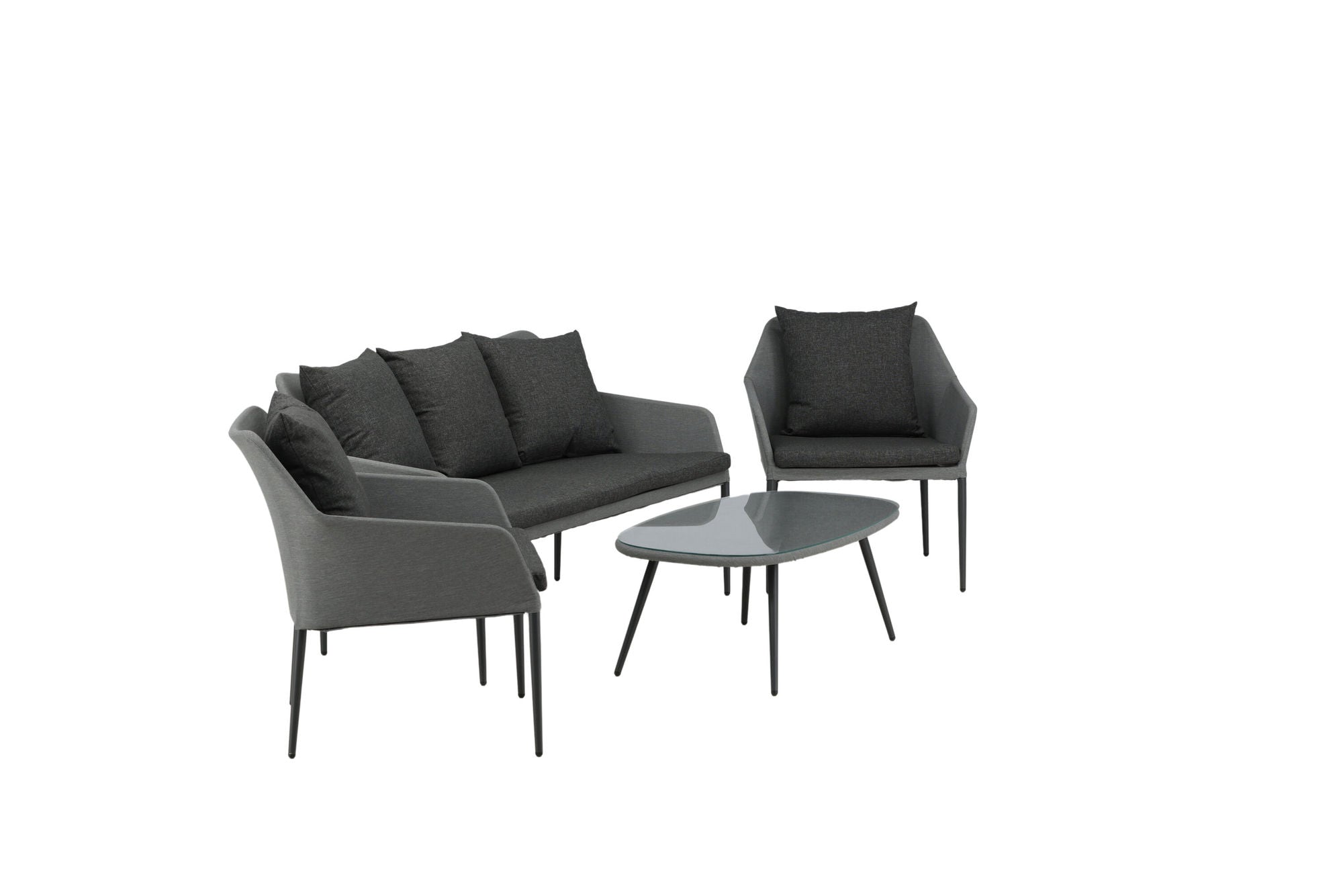 Venture Home Spoga - Sofa Set- Black / Grey - -