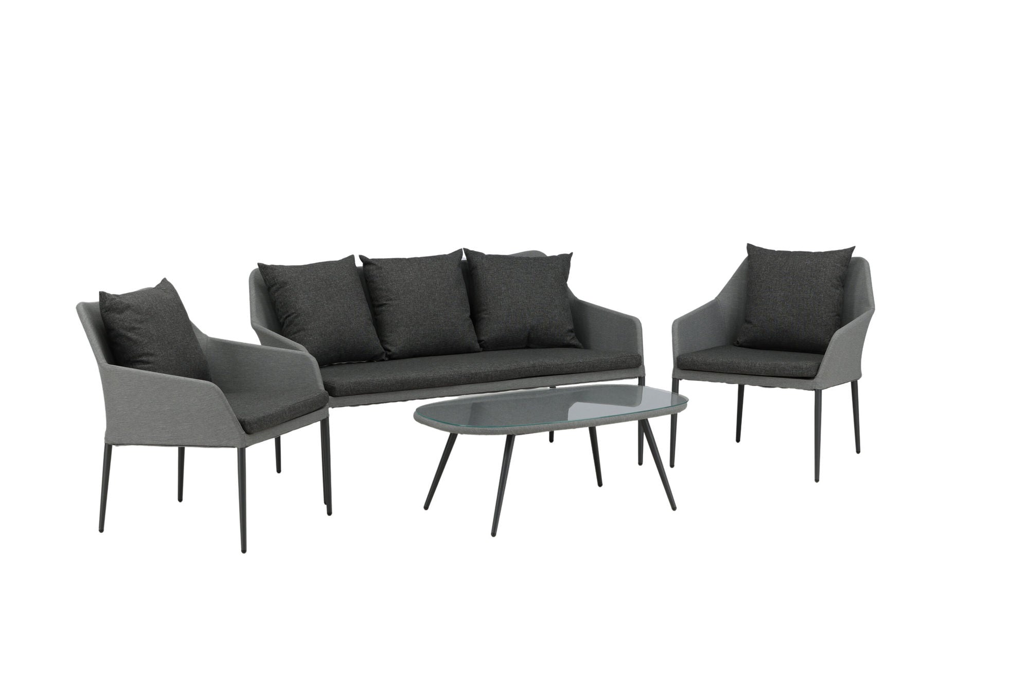 Venture Home Spoga - Sofa Set- Black / Grey - -