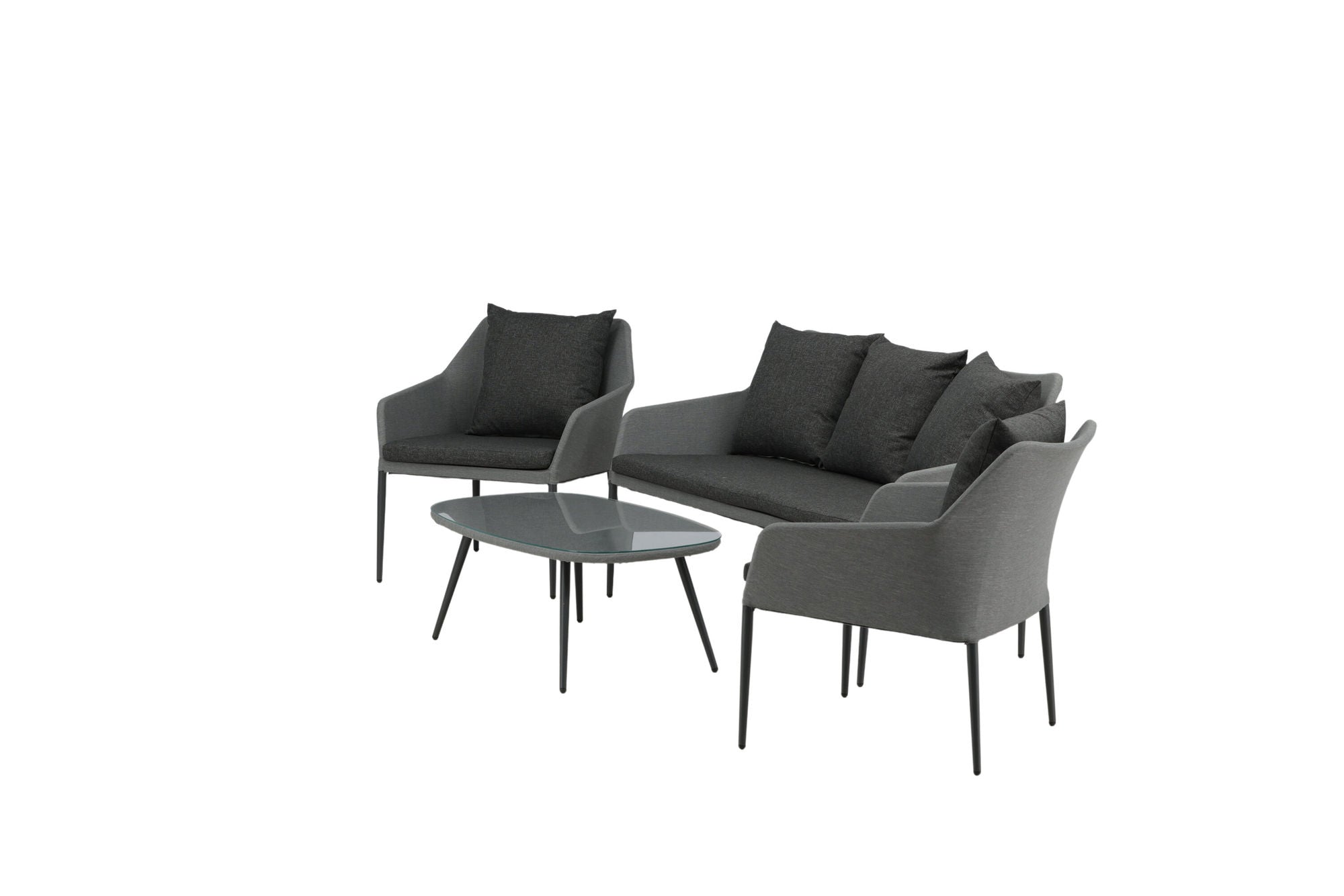Venture Home Spoga - Sofa Set- Black / Grey - -