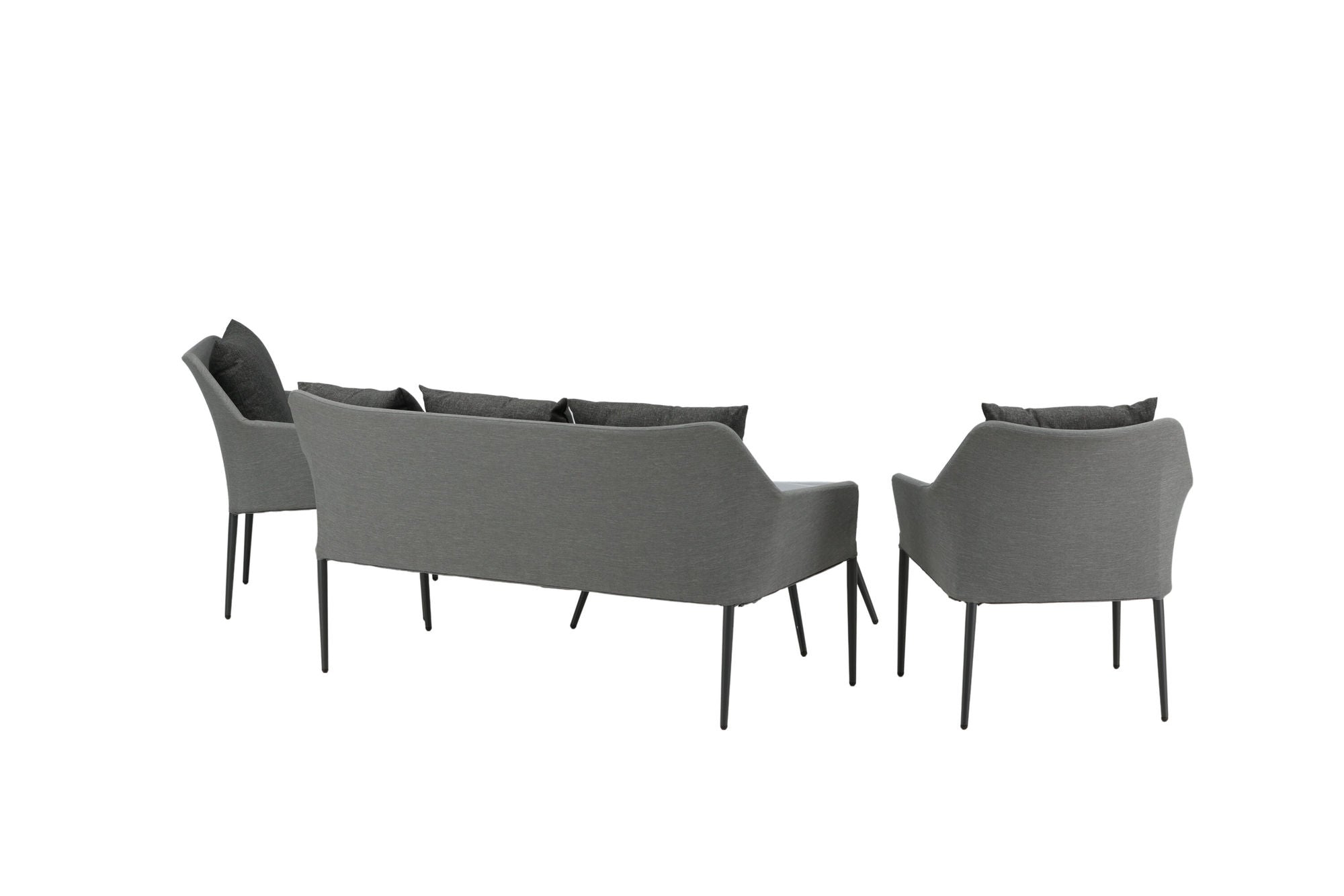 Venture Home Spoga - Sofa Set- Black / Grey - -