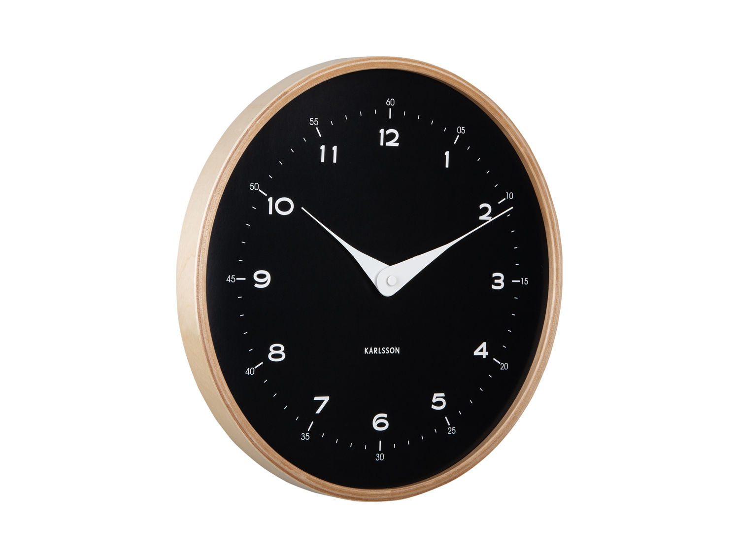 KARLSSON Wall clock Osado Dome wood black