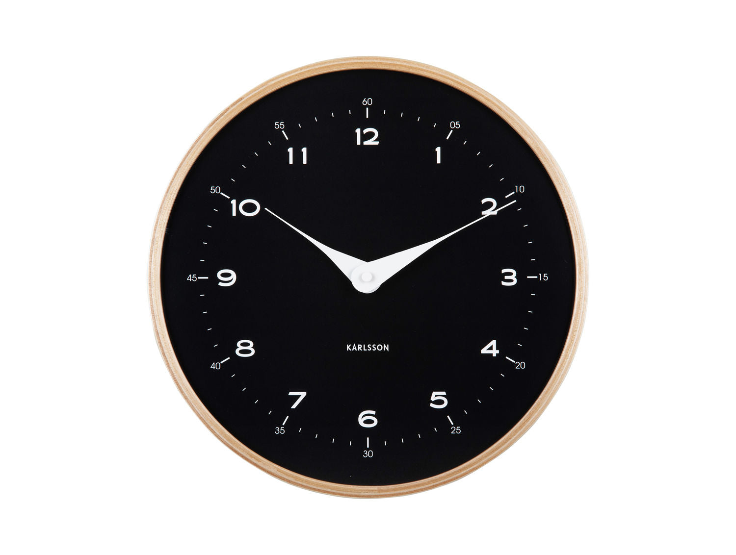 KARLSSON Wall clock Osado Dome wood black