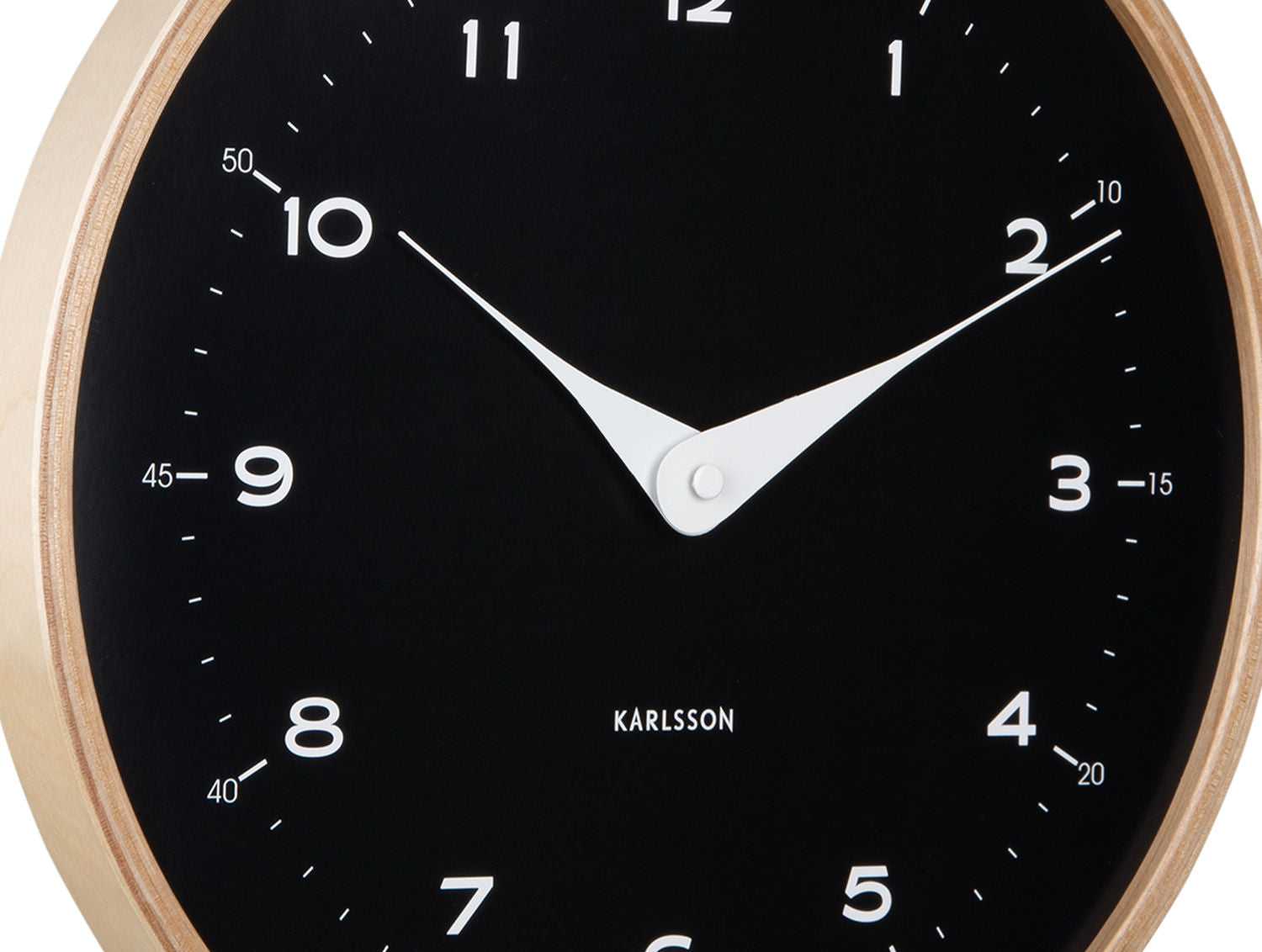 KARLSSON Wall clock Osado Dome wood black