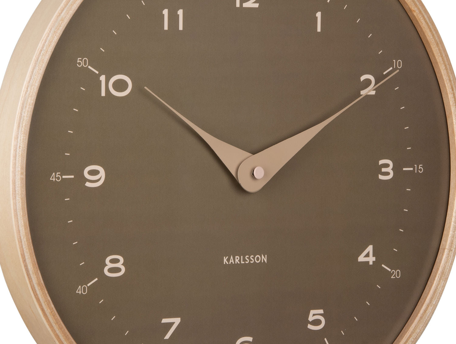 KARLSSON Wall clock Osado Dome wood moss green