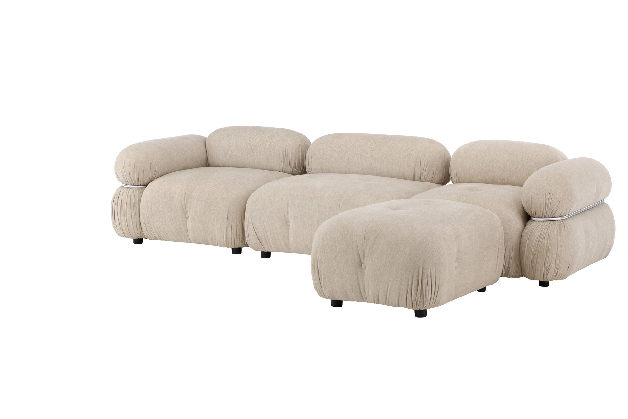 Venture Home Mika Module Sofa Beige/Silver 4 pieces