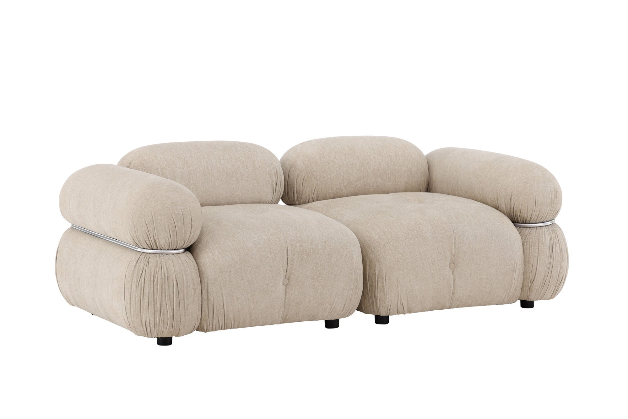 Venture Home Mika Module Sofa Beige/Silver 2 pieces