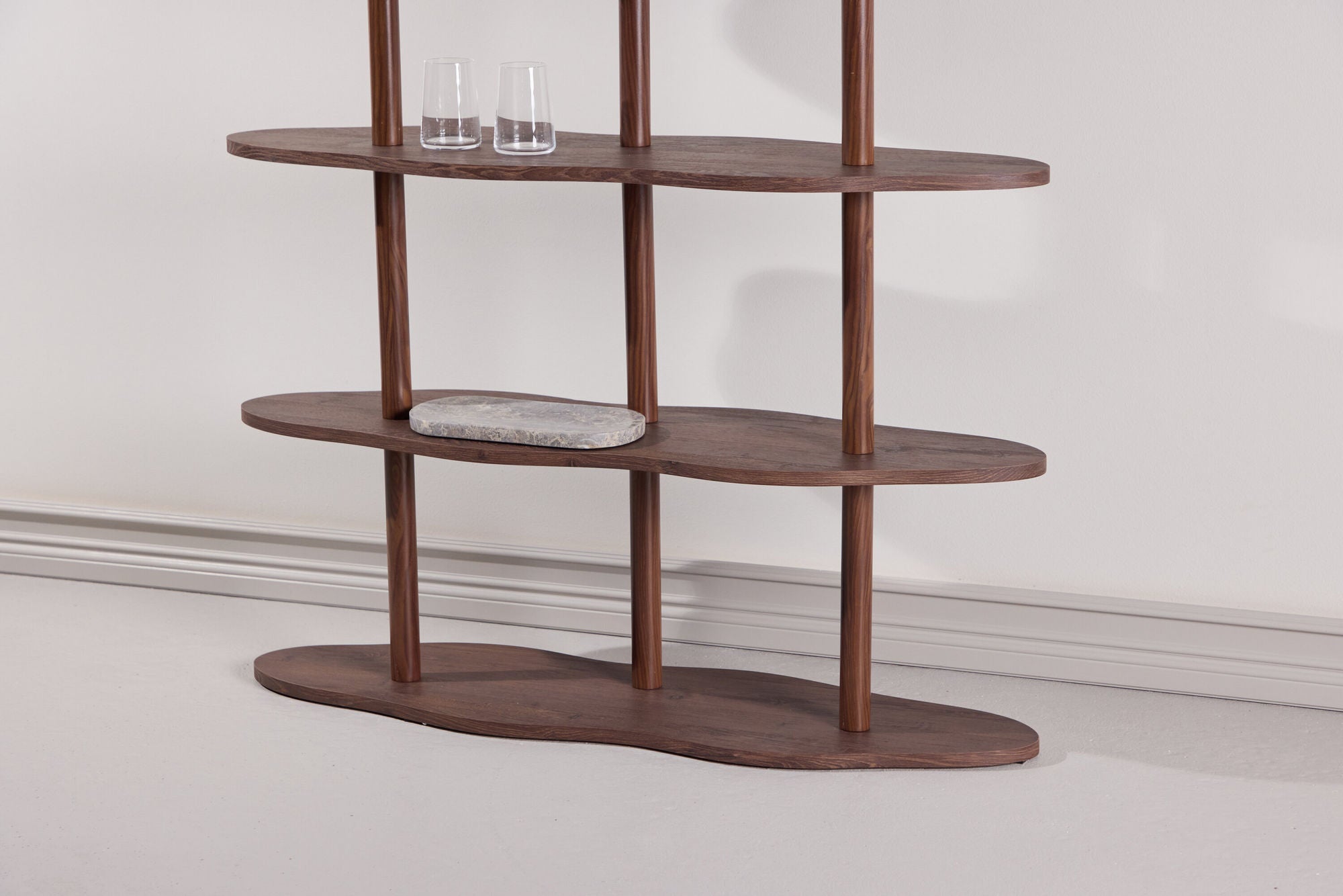 Vind Moln reol 105x30x140 cm - MDF with Mocca 3D Paper