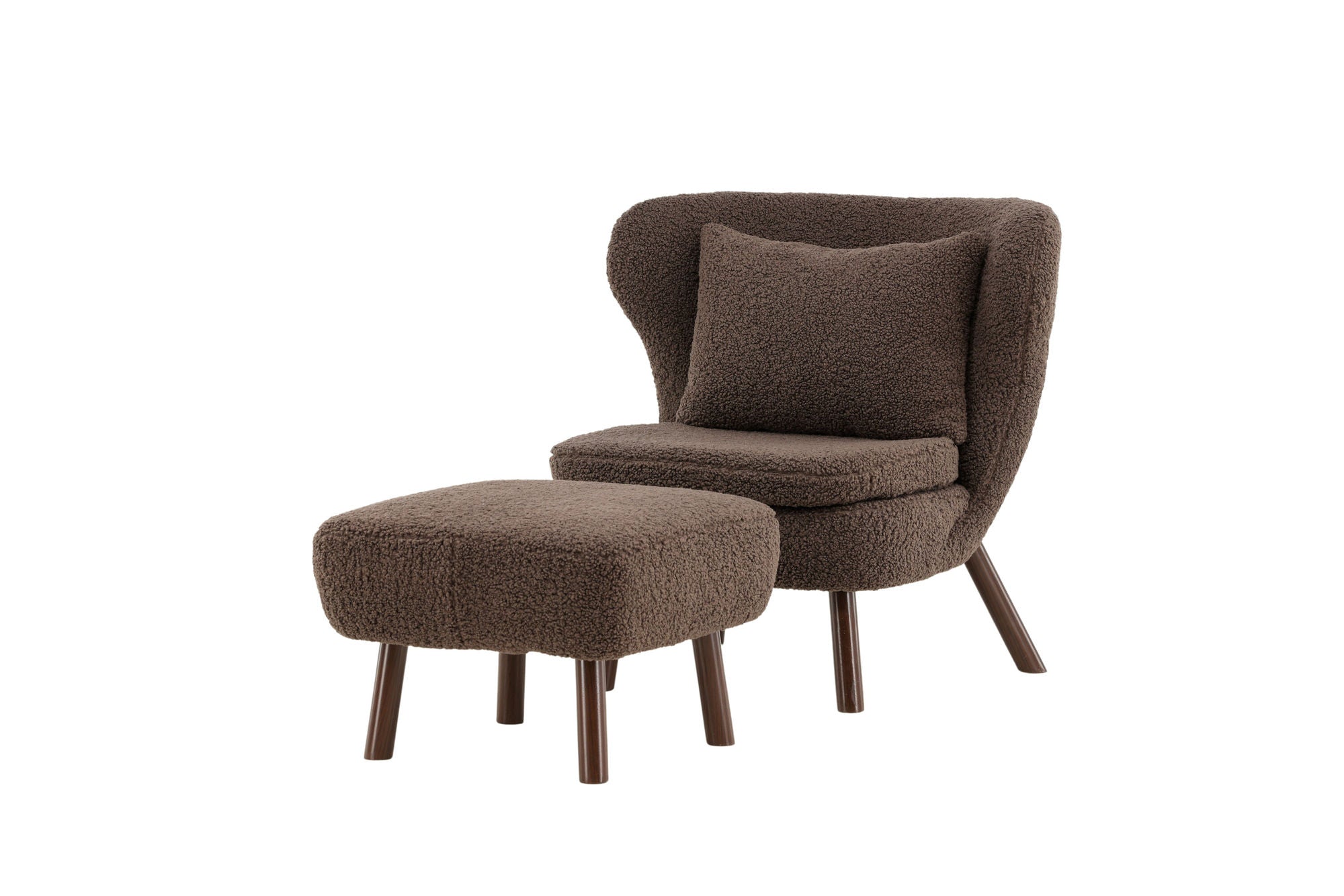Vind Ryxö Single Sofa - Brown / Dark Brown Teddy