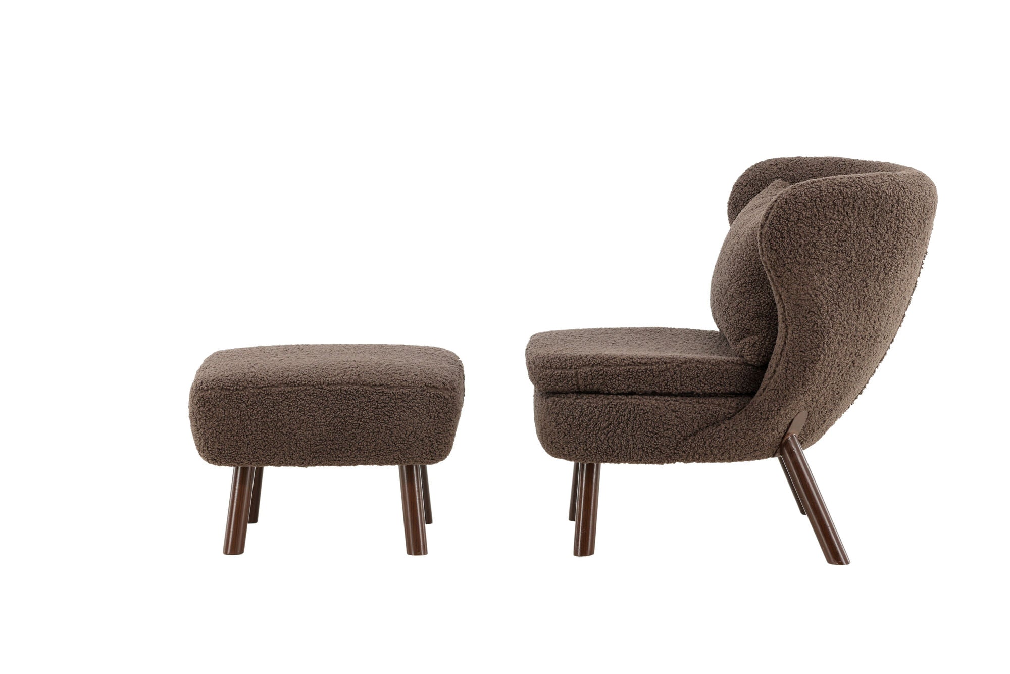 Vind Ryxö Single Sofa - Brown / Dark Brown Teddy