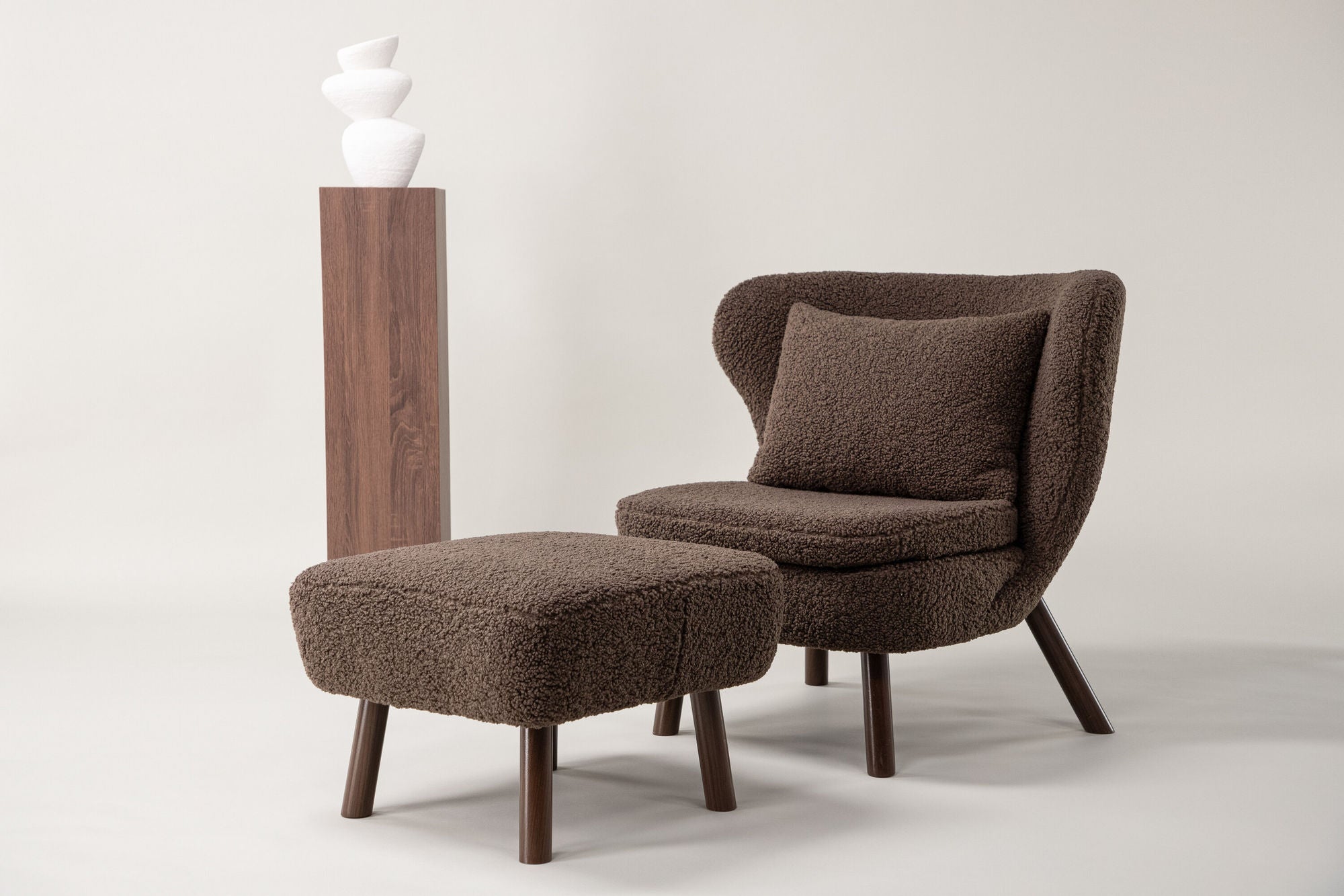 Vind Ryxö Single Sofa - Brown / Dark Brown Teddy
