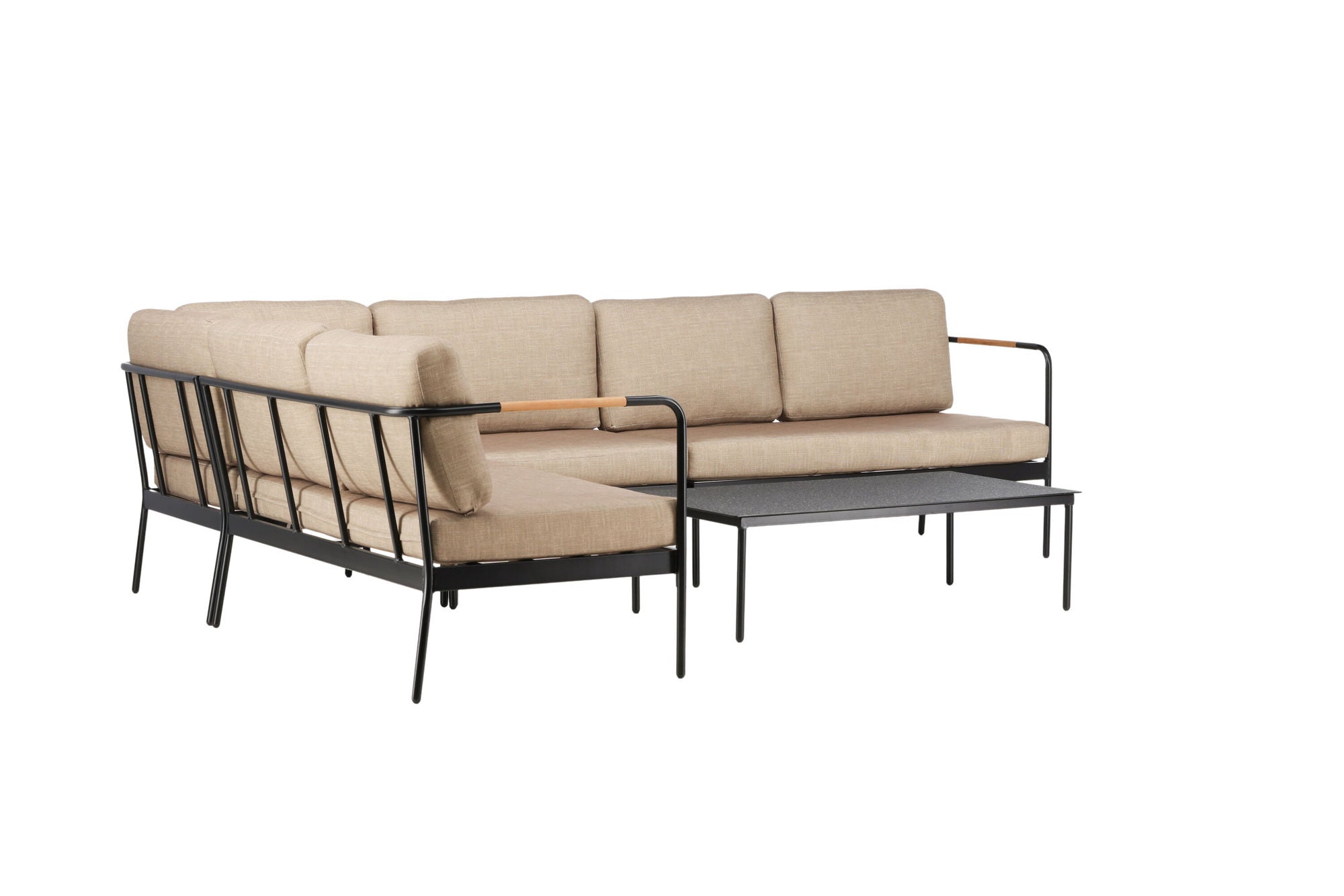 Venture Home Pehnna hjørne Loungeset Steel - Black / Sand