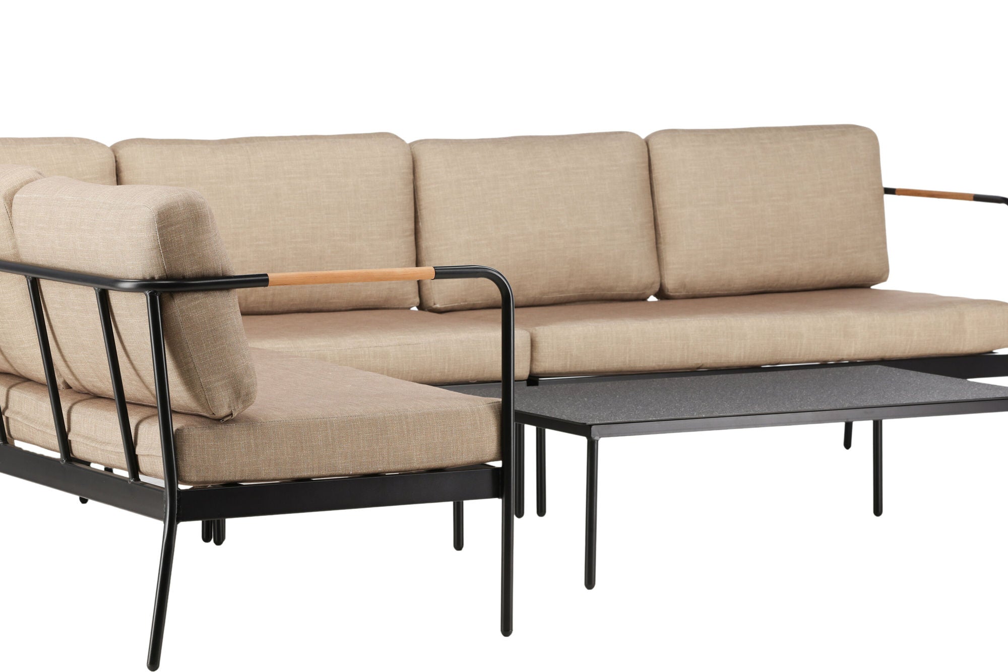 Venture Home Pehnna hjørne Loungeset Steel - Black / Sand