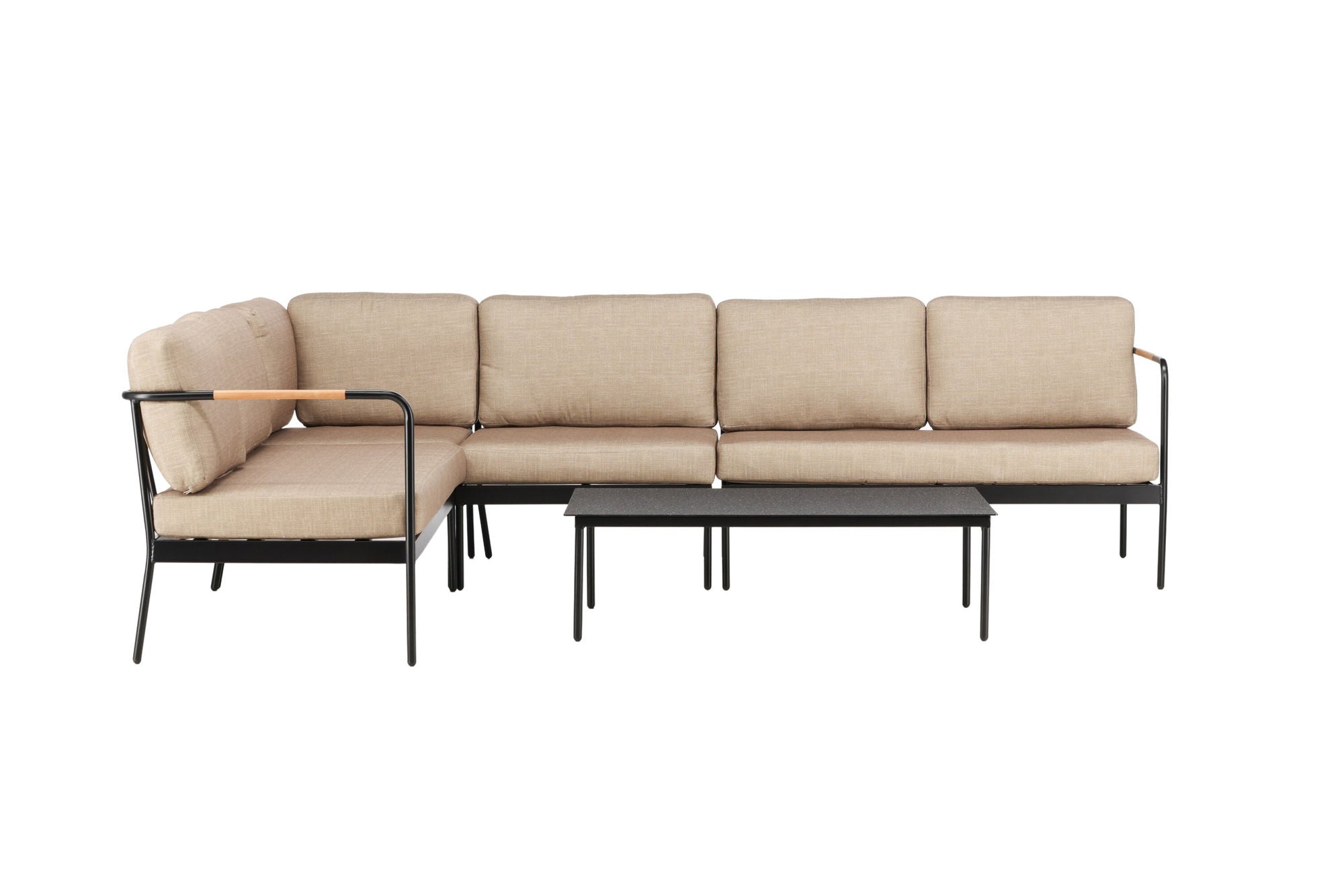Venture Home Pehnna hjørne Loungeset Steel - Black / Sand