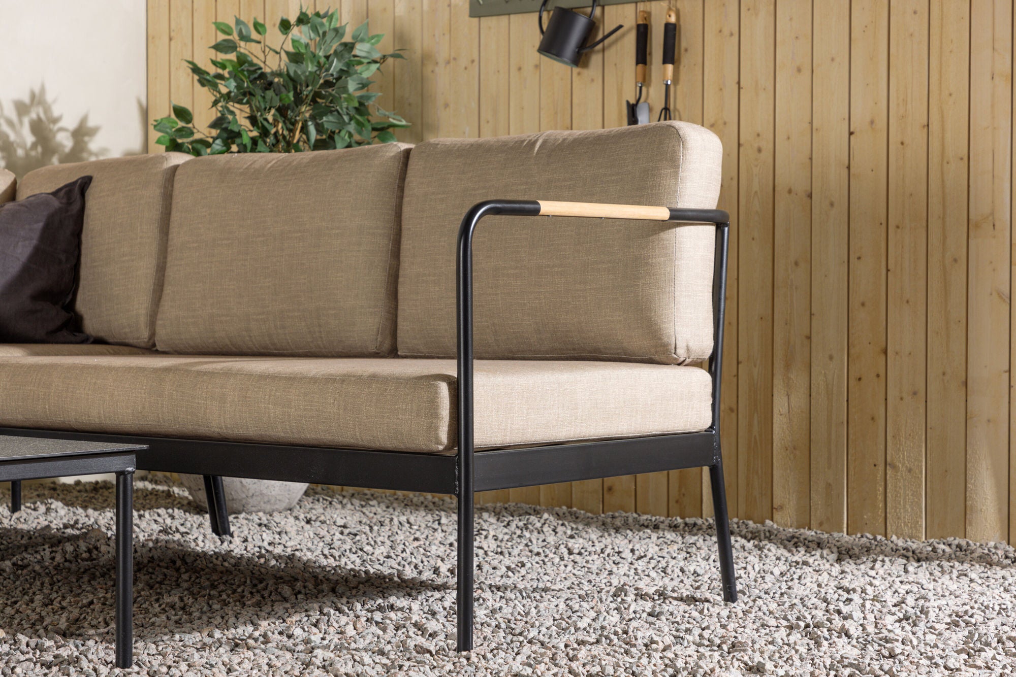 Venture Home Pehnna hjørne Loungeset Steel - Black / Sand