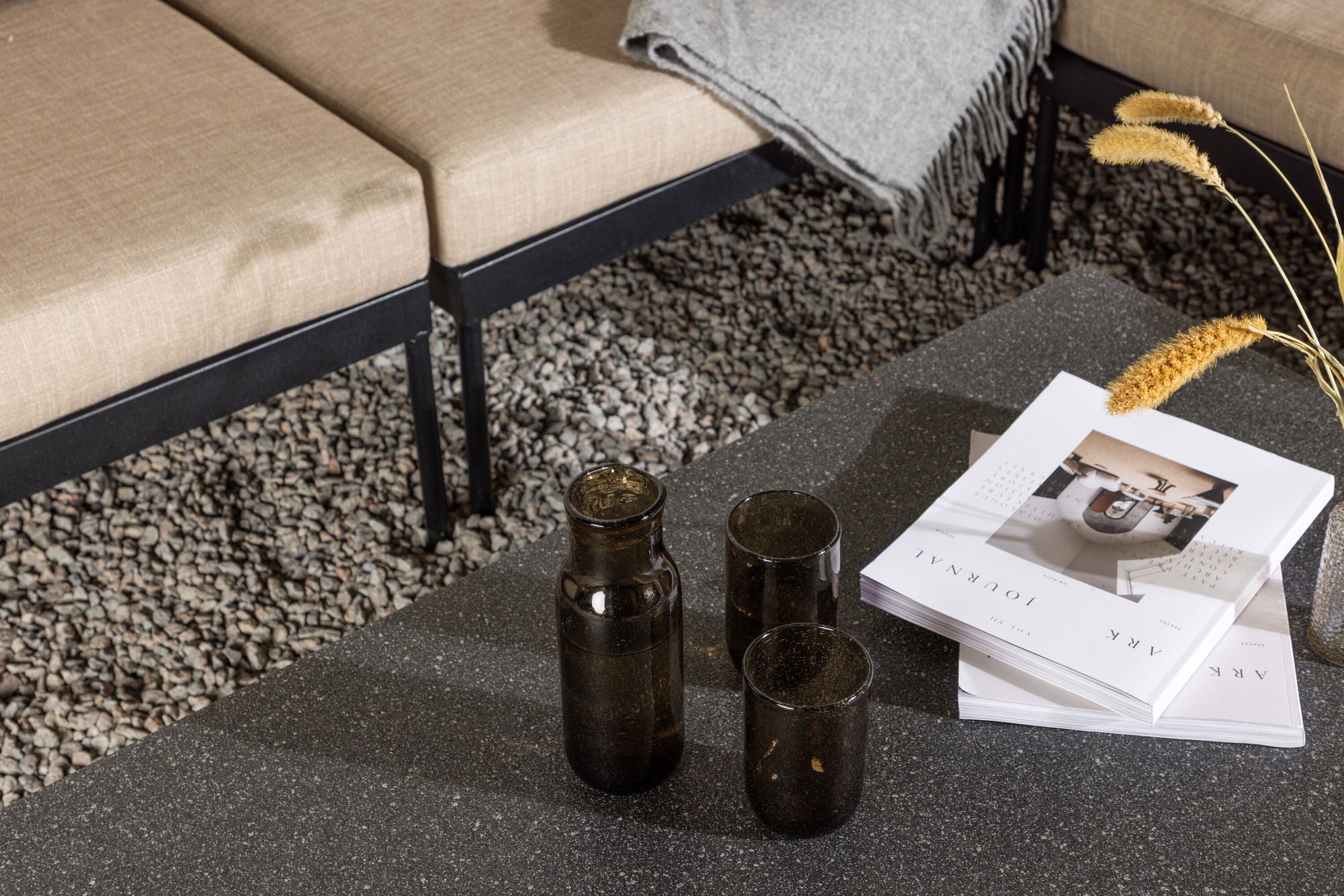 Venture Home Pehnna hjørne Loungeset Steel - Black / Sand
