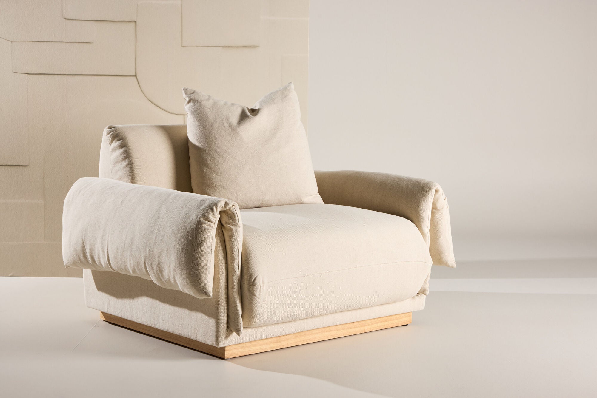 Vind Mollösund 1-seat  - Beige Linen /