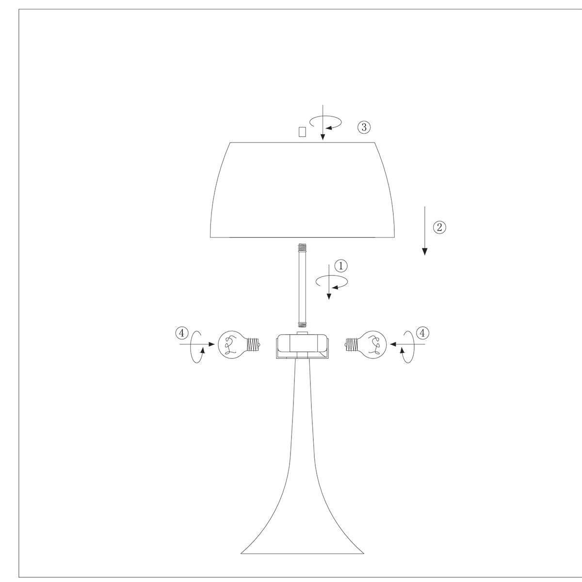 Bordlampe Ancilla 5557ST – stilfuld stållampe med hvidt glas