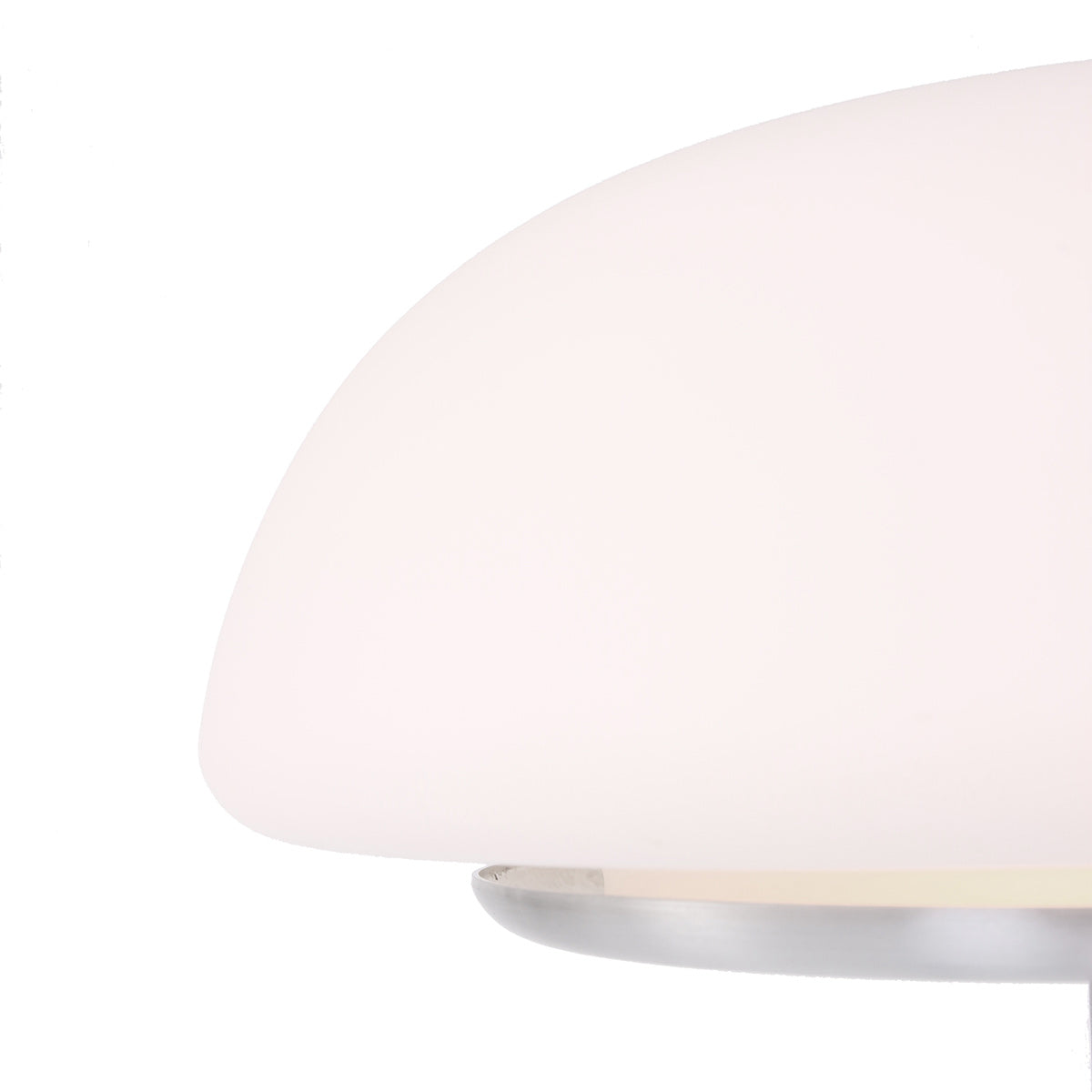 Bordlampe Ancilla 5557ST – stilfuld stållampe med hvidt glas