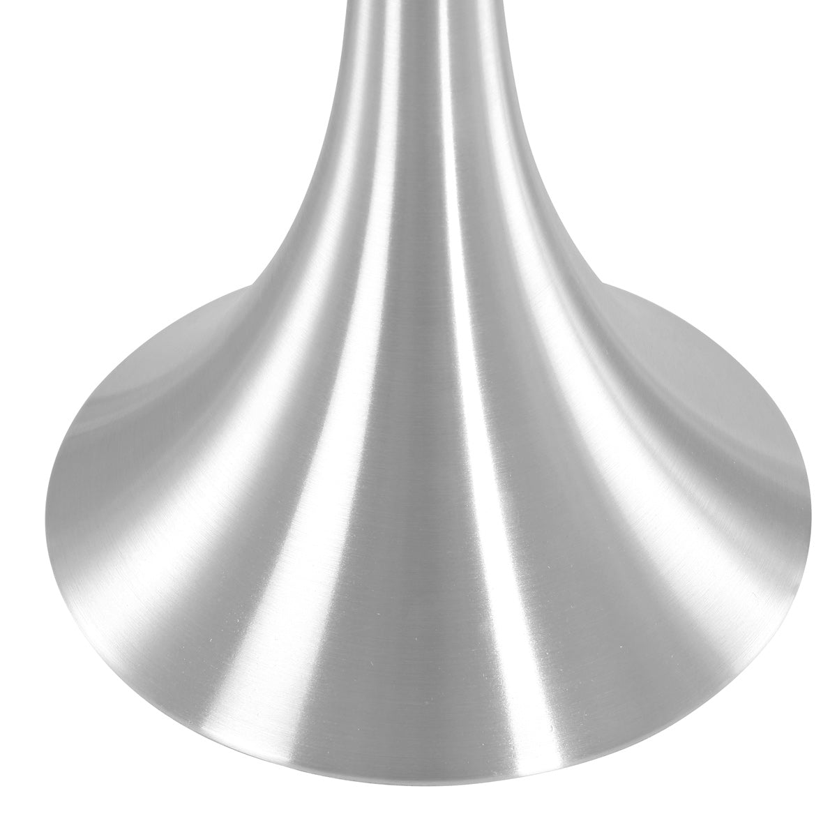 Bordlampe Ancilla 5557ST – stilfuld stållampe med hvidt glas