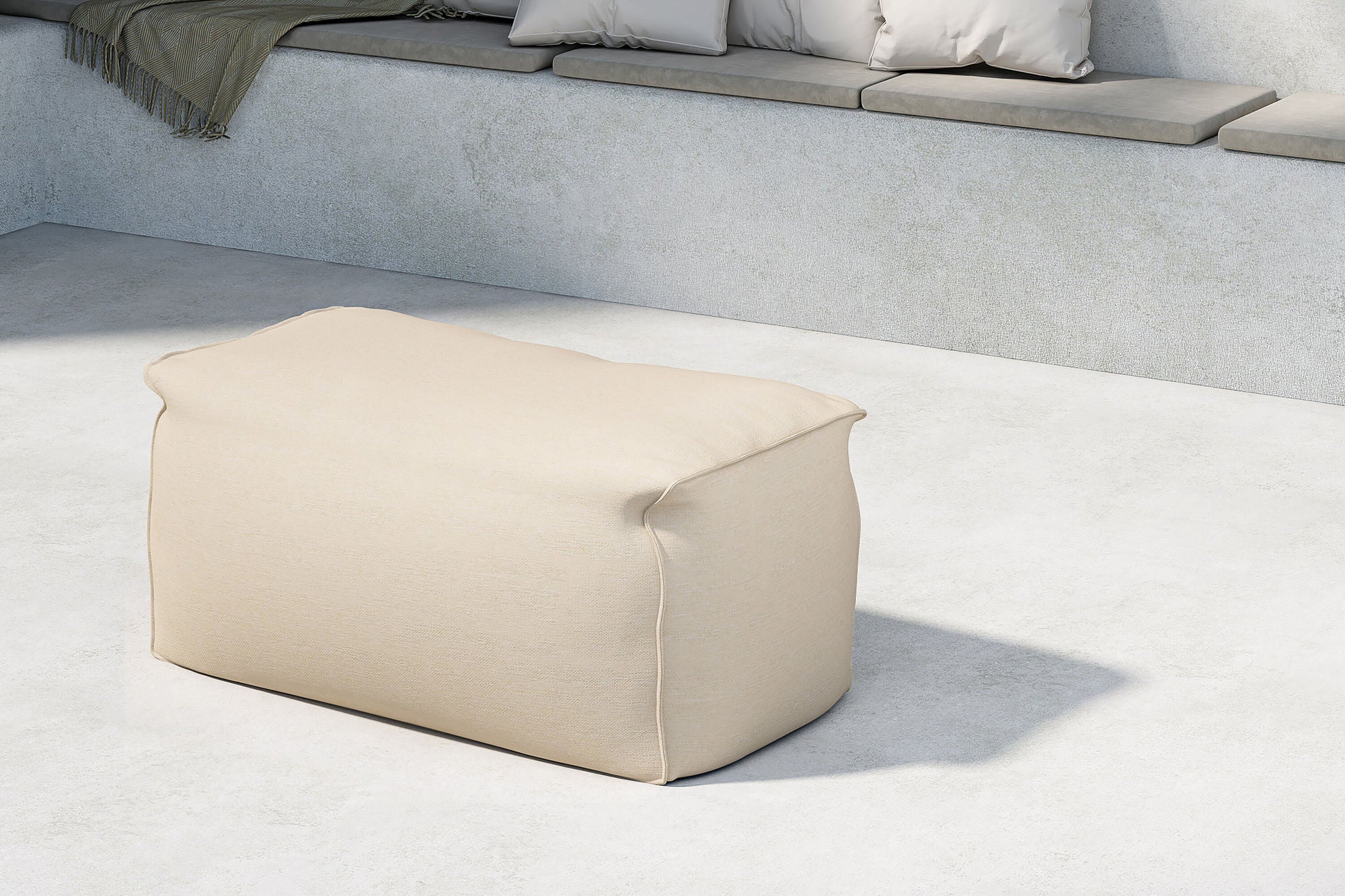 Venture Home Redang Ottoman Fabric - Beige / 75*40*33