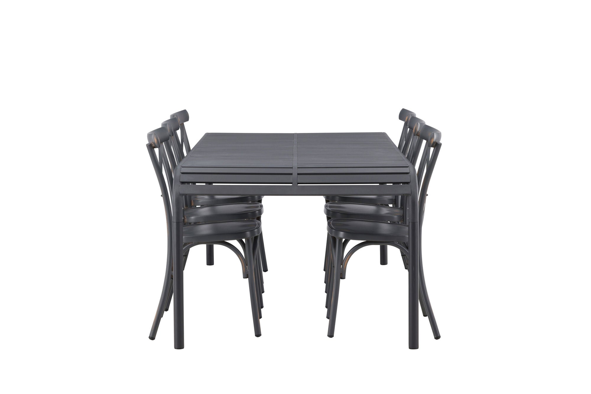 Venture Home Borneo Diningbord Aluminium - Black / Rectangular 100*200* +Tablas Diningchair Aluminium - Black / _6