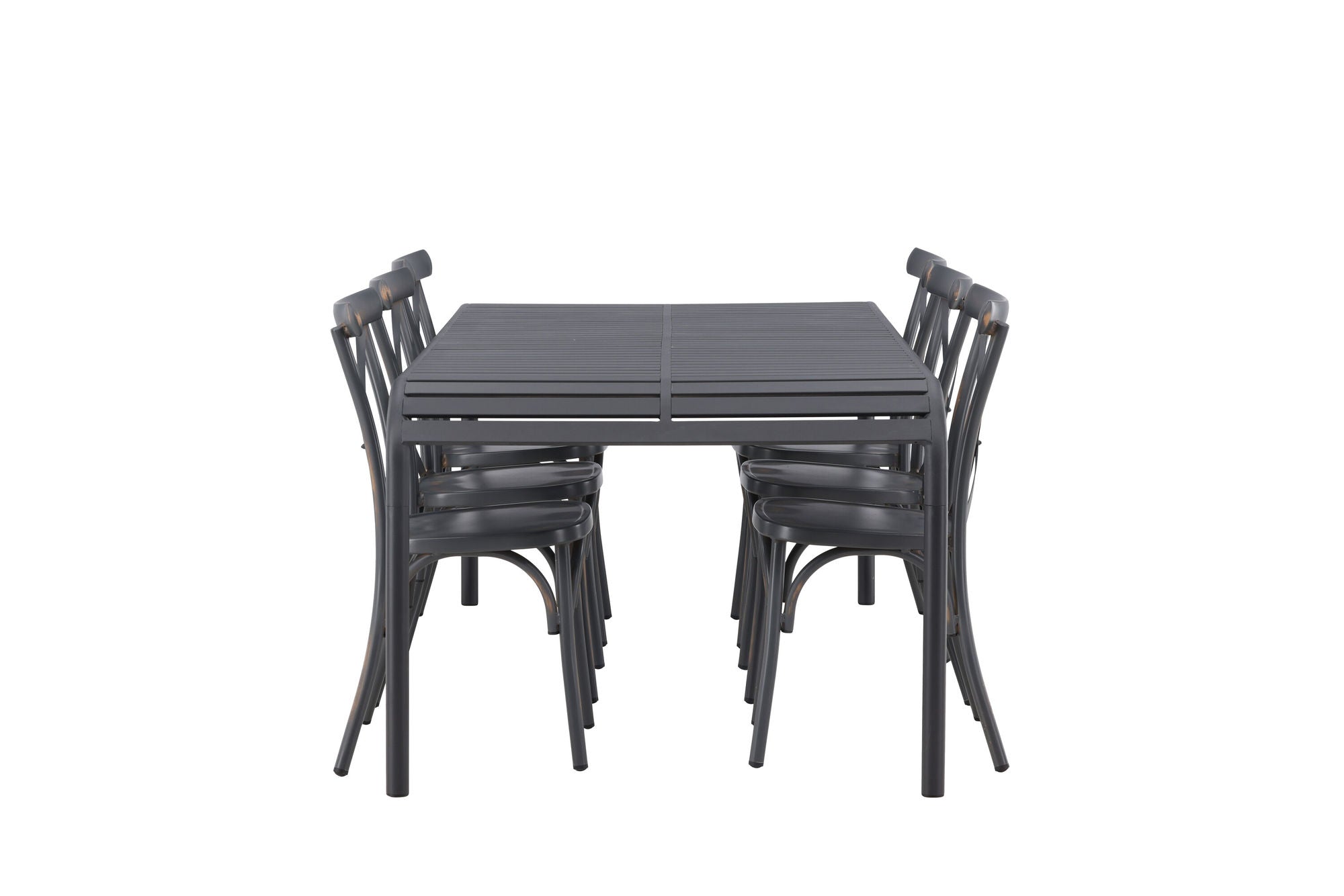 Venture Home Borneo Diningbord Aluminium - Black / Rectangular 100*200* +Tablas Diningchair Aluminium - Black / _6
