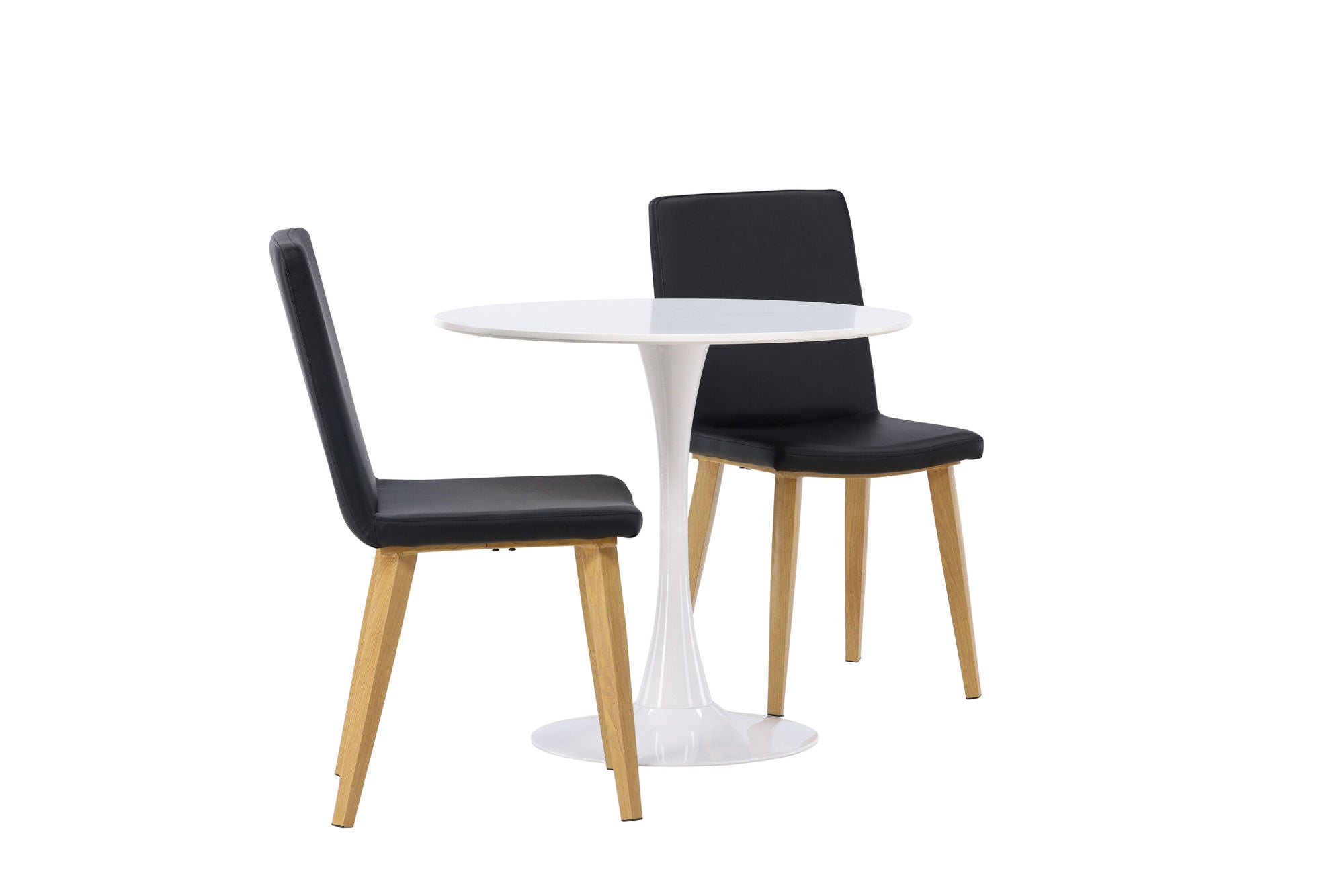 Venture Home Hamden spisebord - White MDF +Today Spisebordsstol - Nature / Black PU _2
