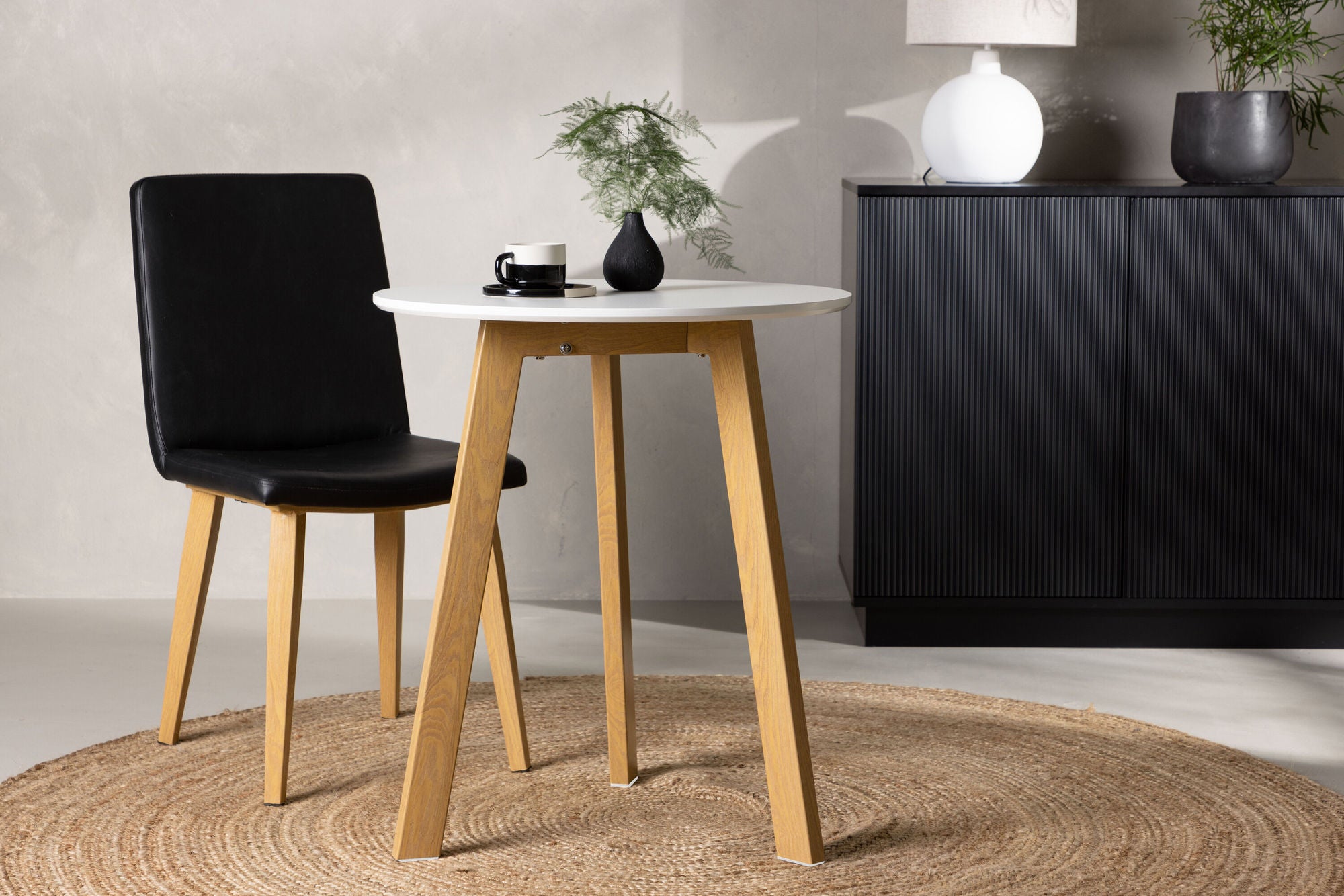 Venture Home Leonora spisebord φ65 - Oaklook / White MDF