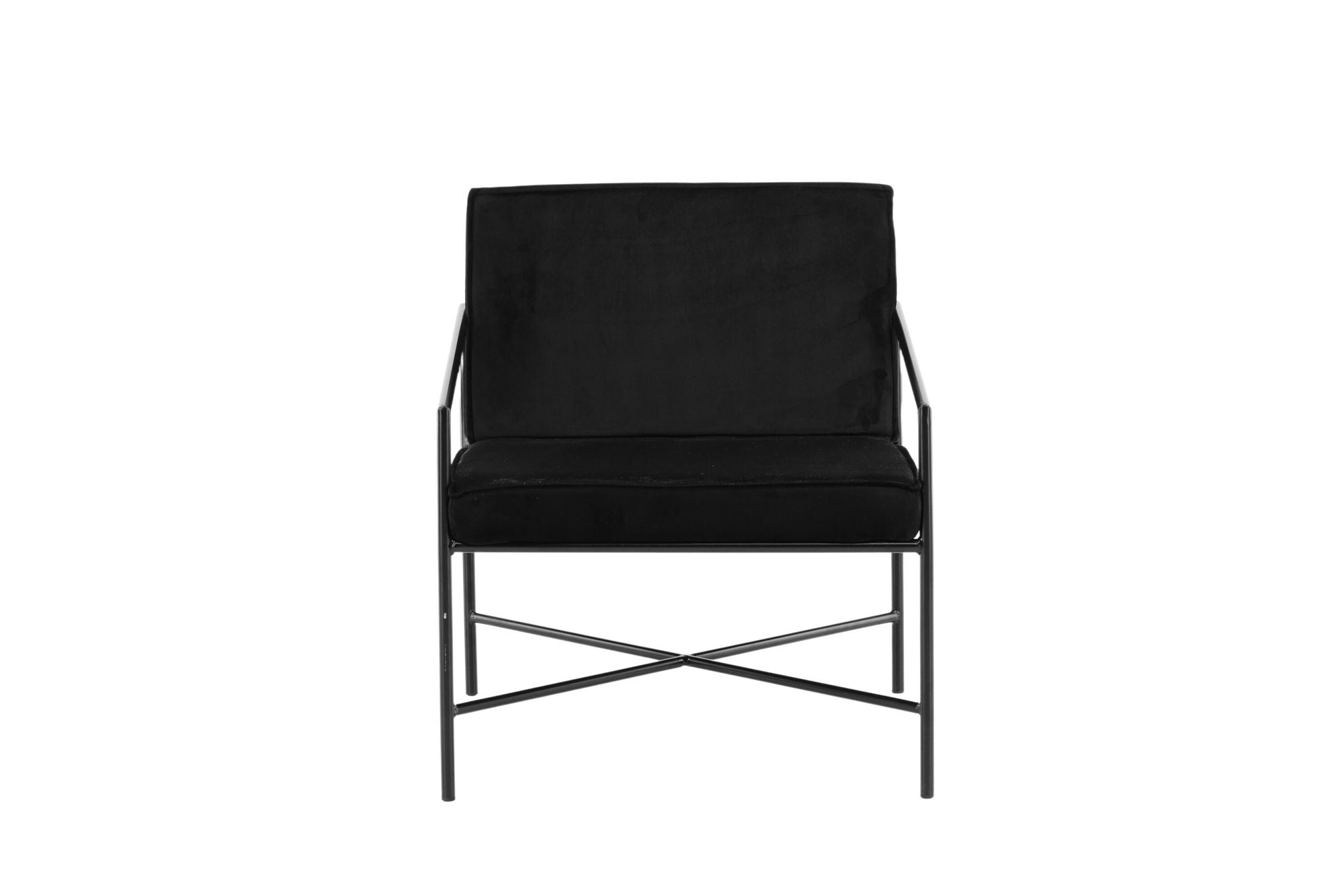Venture Home Rakel Single Sofa - Black / Black Velvet