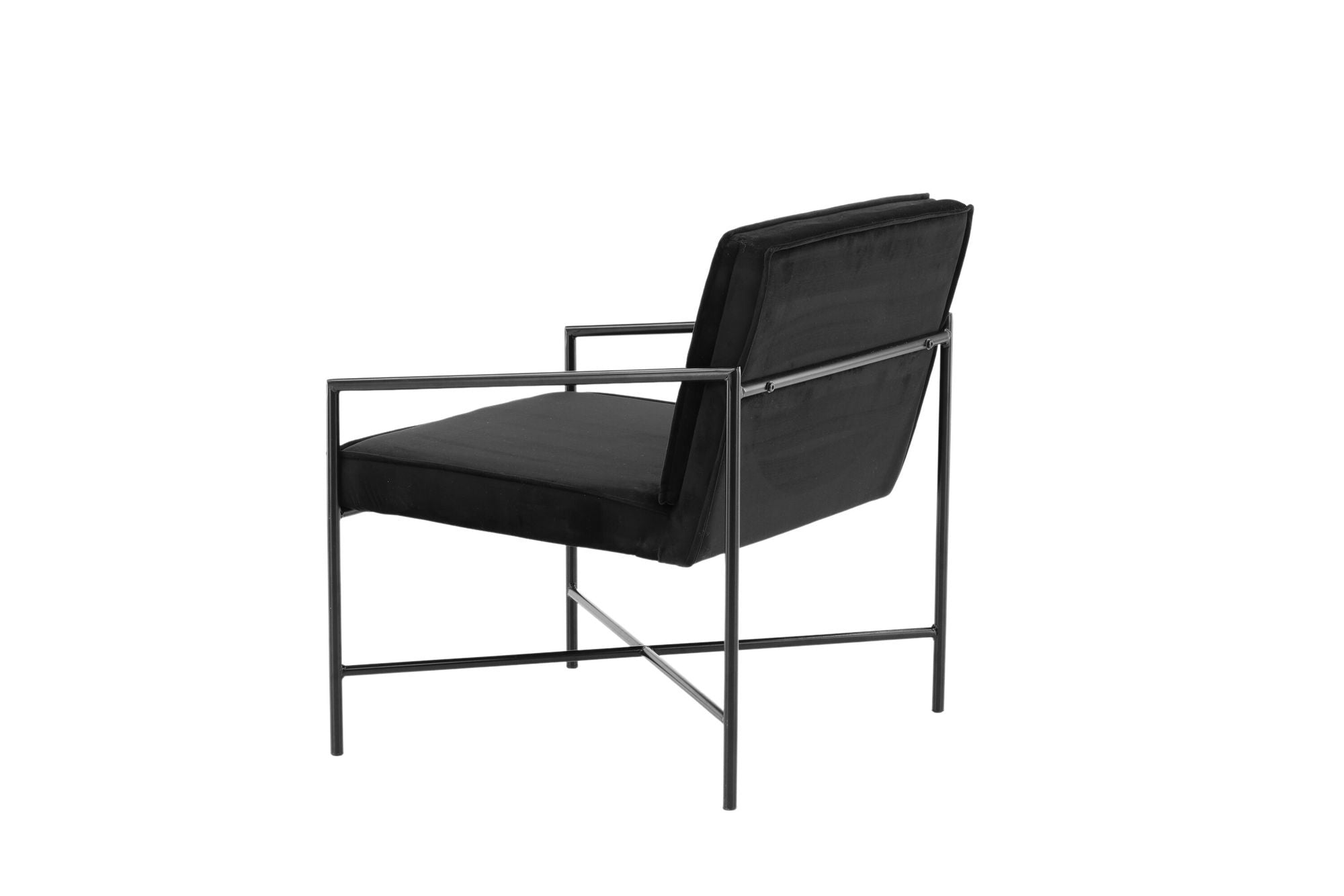 Venture Home Rakel Single Sofa - Black / Black Velvet