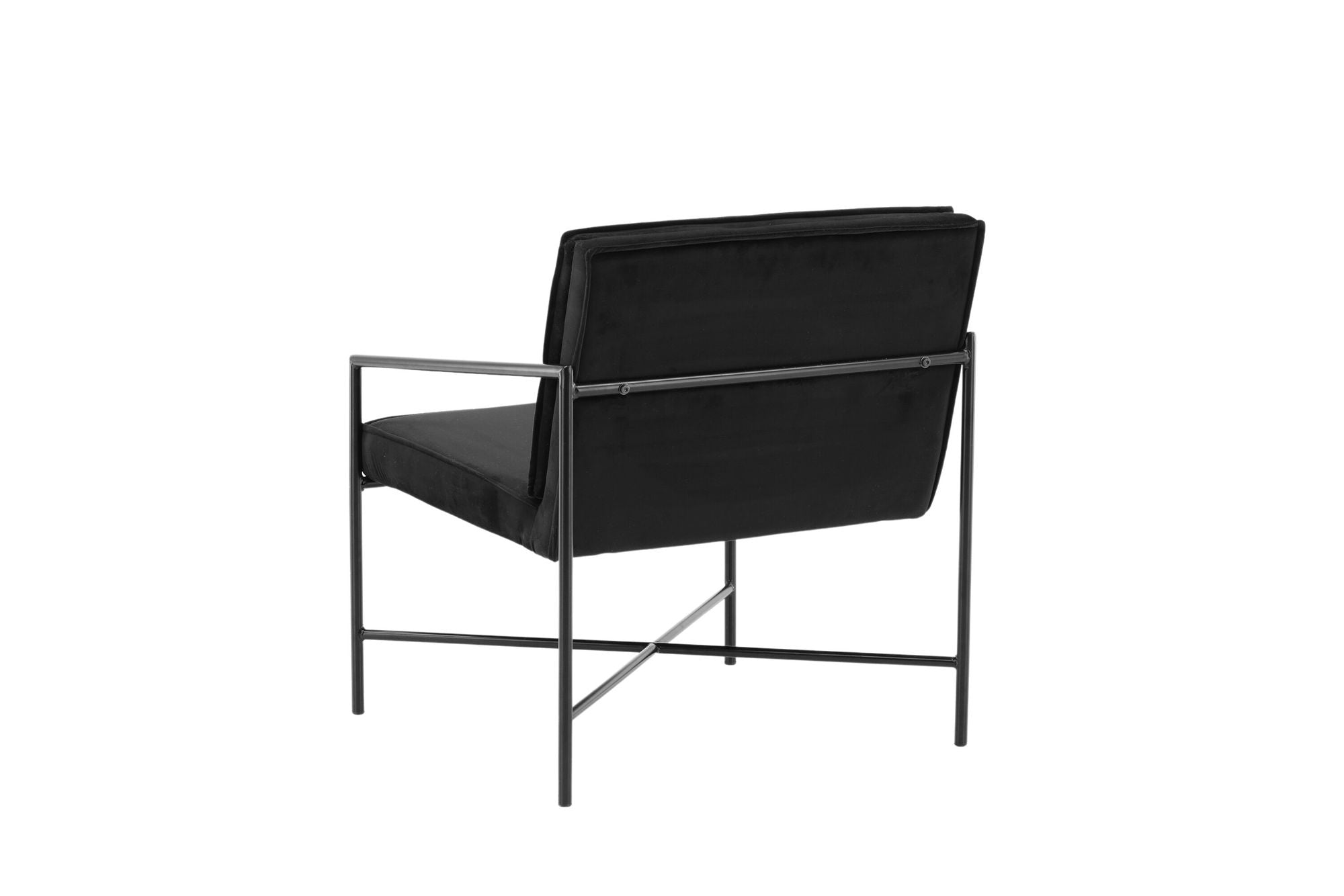 Venture Home Rakel Single Sofa - Black / Black Velvet