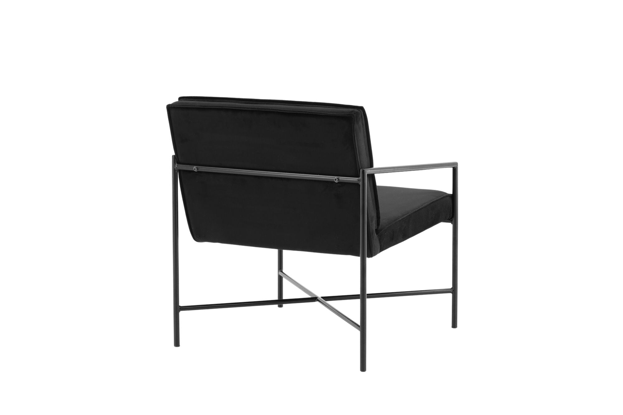 Venture Home Rakel Single Sofa - Black / Black Velvet