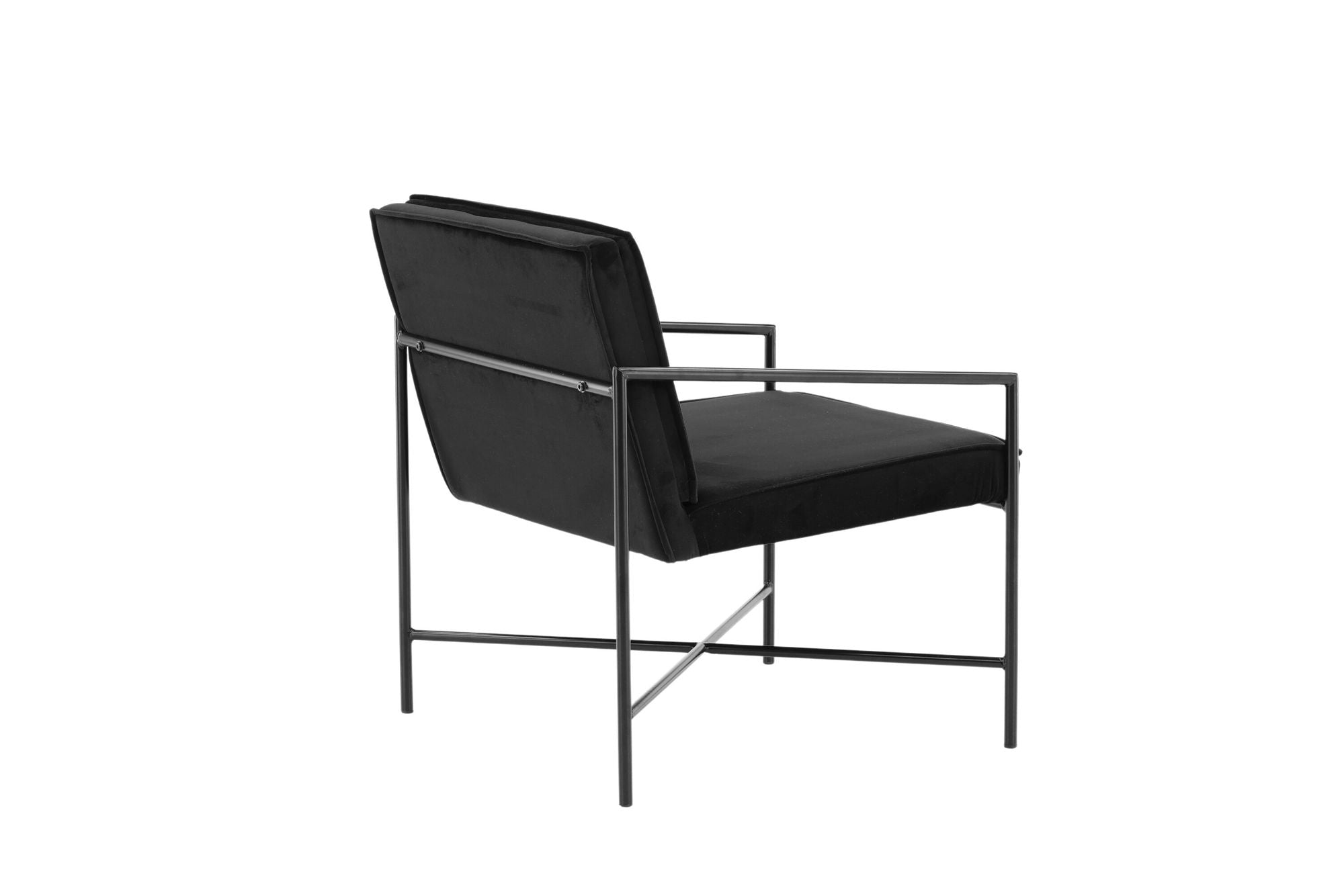 Venture Home Rakel Single Sofa - Black / Black Velvet