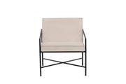 Venture Home Rakel Single Sofa - Black / Beige Velvet
