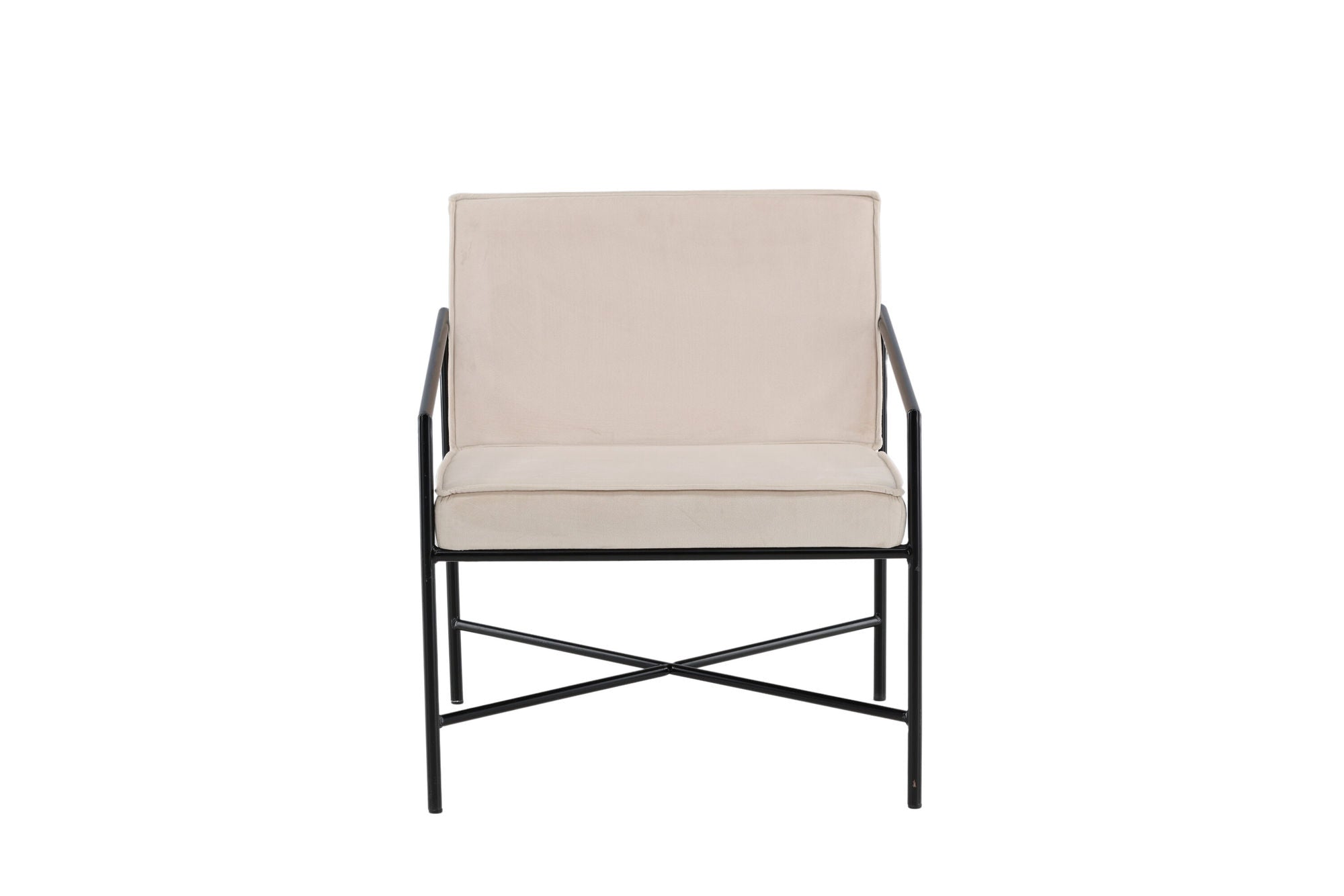Venture Home Rakel Single Sofa - Black / Beige Velvet