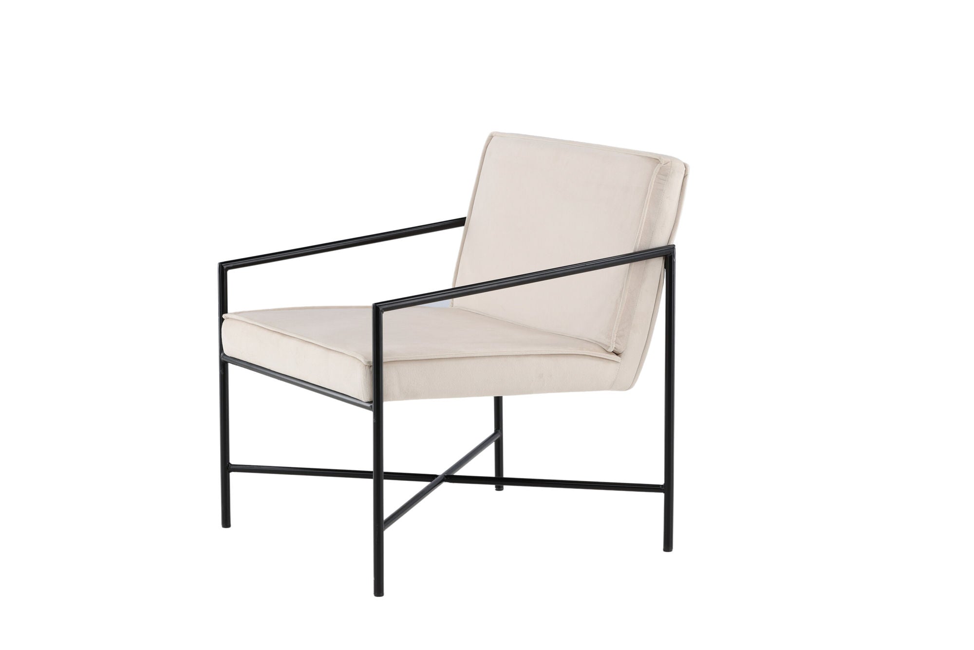 Venture Home Rakel Single Sofa - Black / Beige Velvet