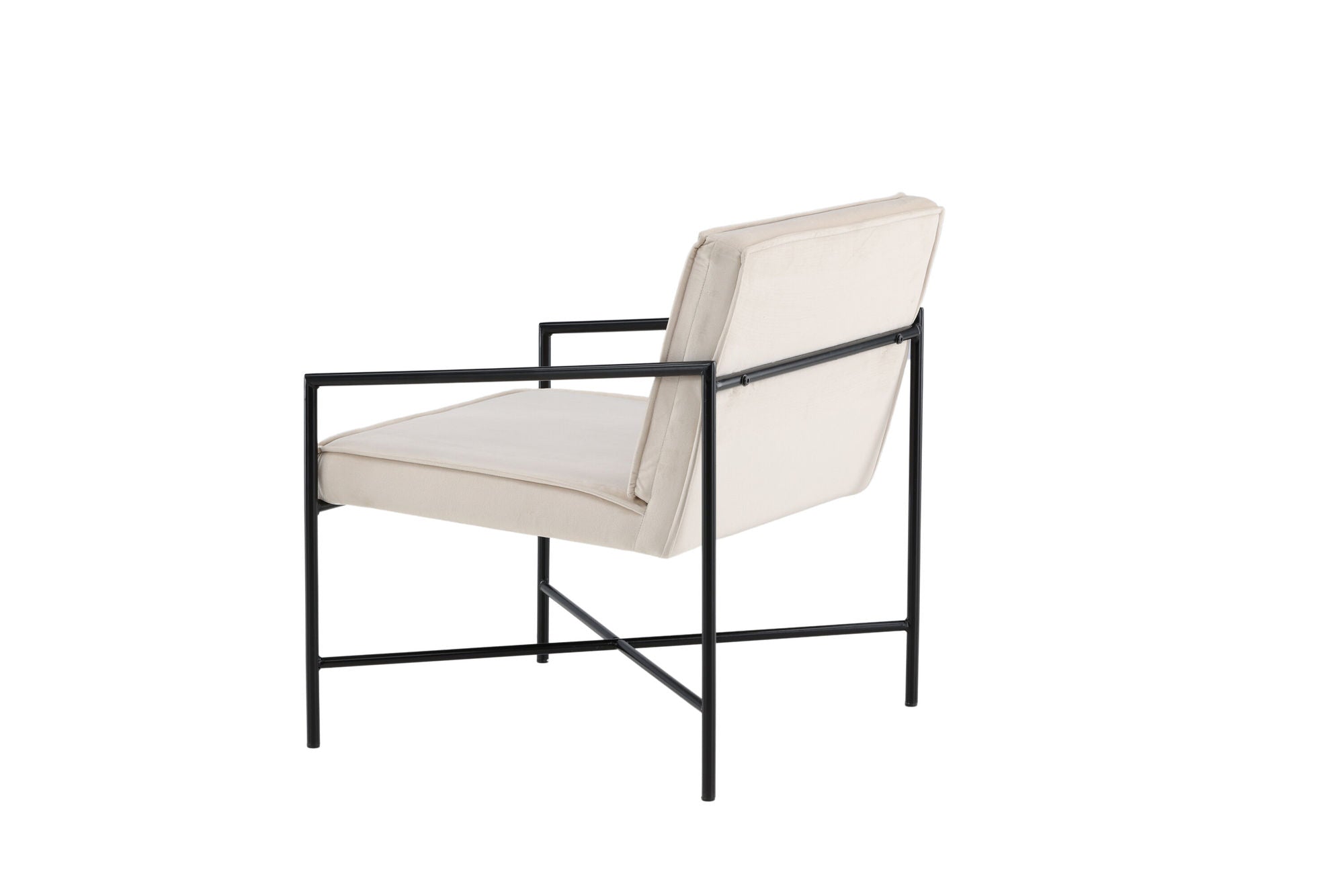 Venture Home Rakel Single Sofa - Black / Beige Velvet