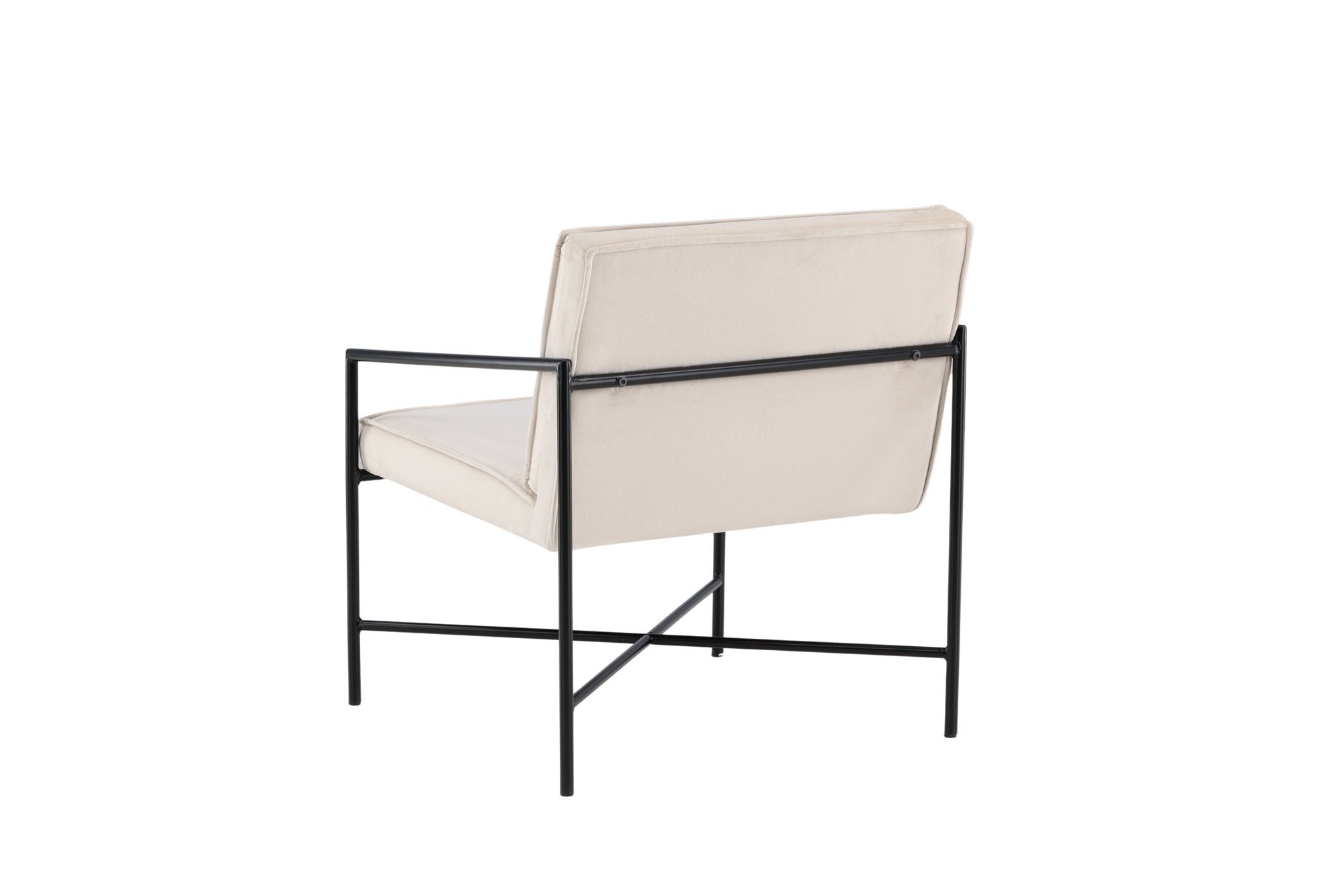 Venture Home Rakel Single Sofa - Black / Beige Velvet