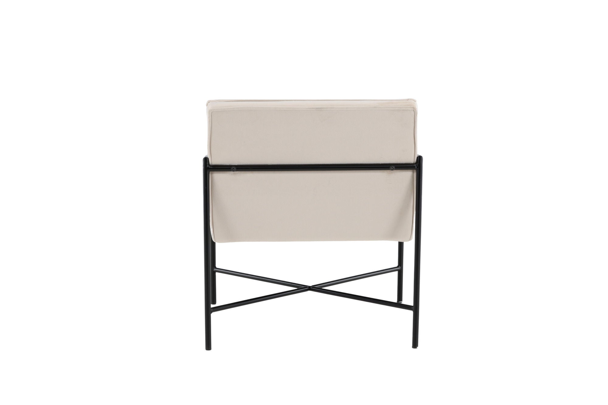 Venture Home Rakel Single Sofa - Black / Beige Velvet