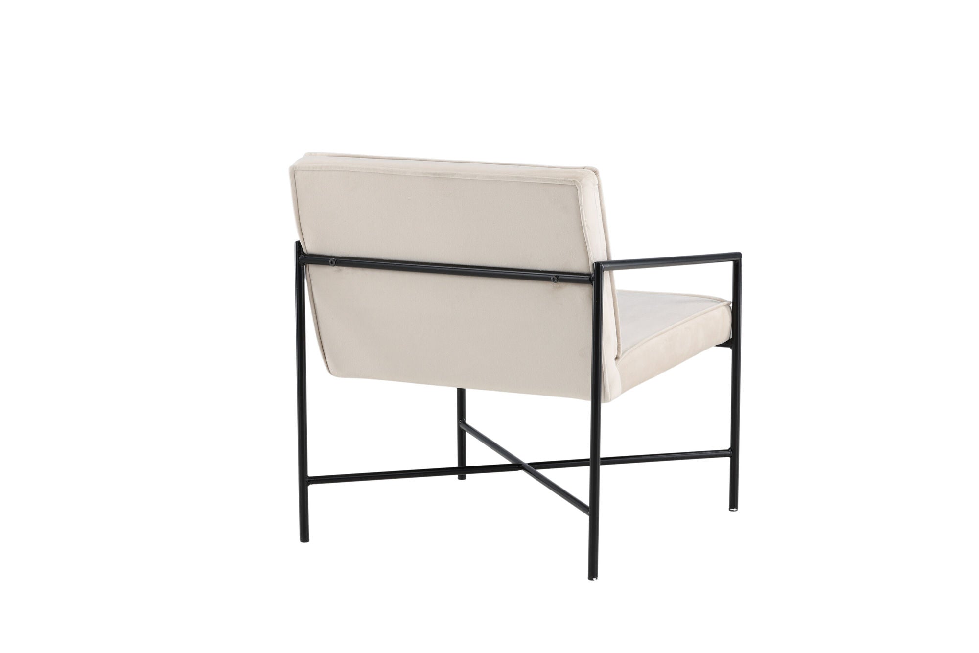 Venture Home Rakel Single Sofa - Black / Beige Velvet