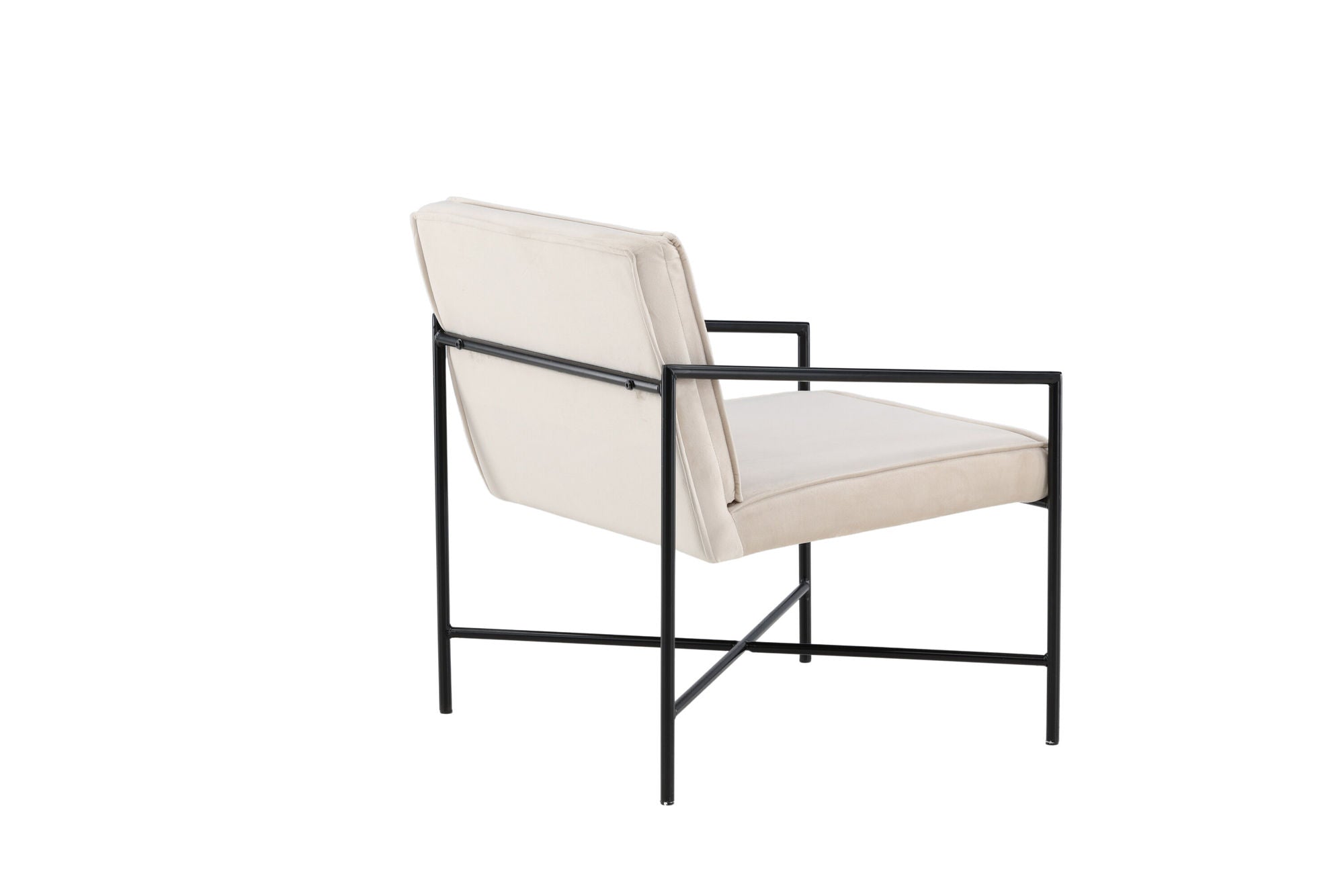 Venture Home Rakel Single Sofa - Black / Beige Velvet