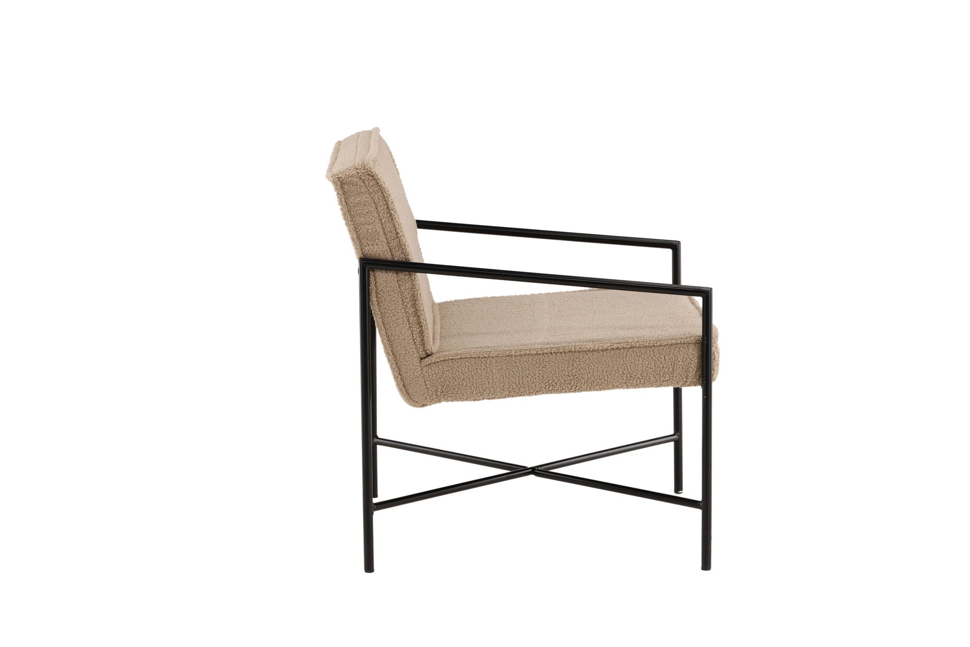 Venture Home Rakel Single Sofa - Black / Beige Teddy