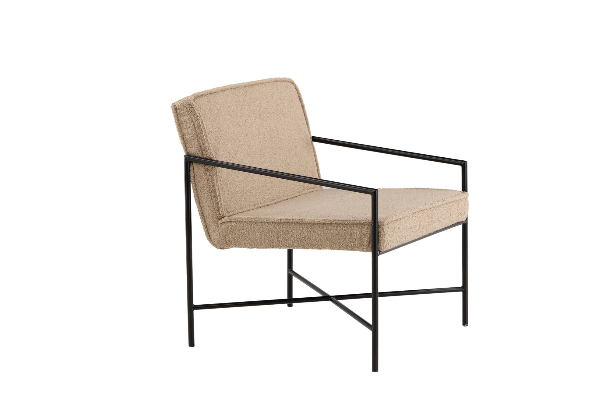 Venture Home Rakel Single Sofa - Black / Beige Teddy