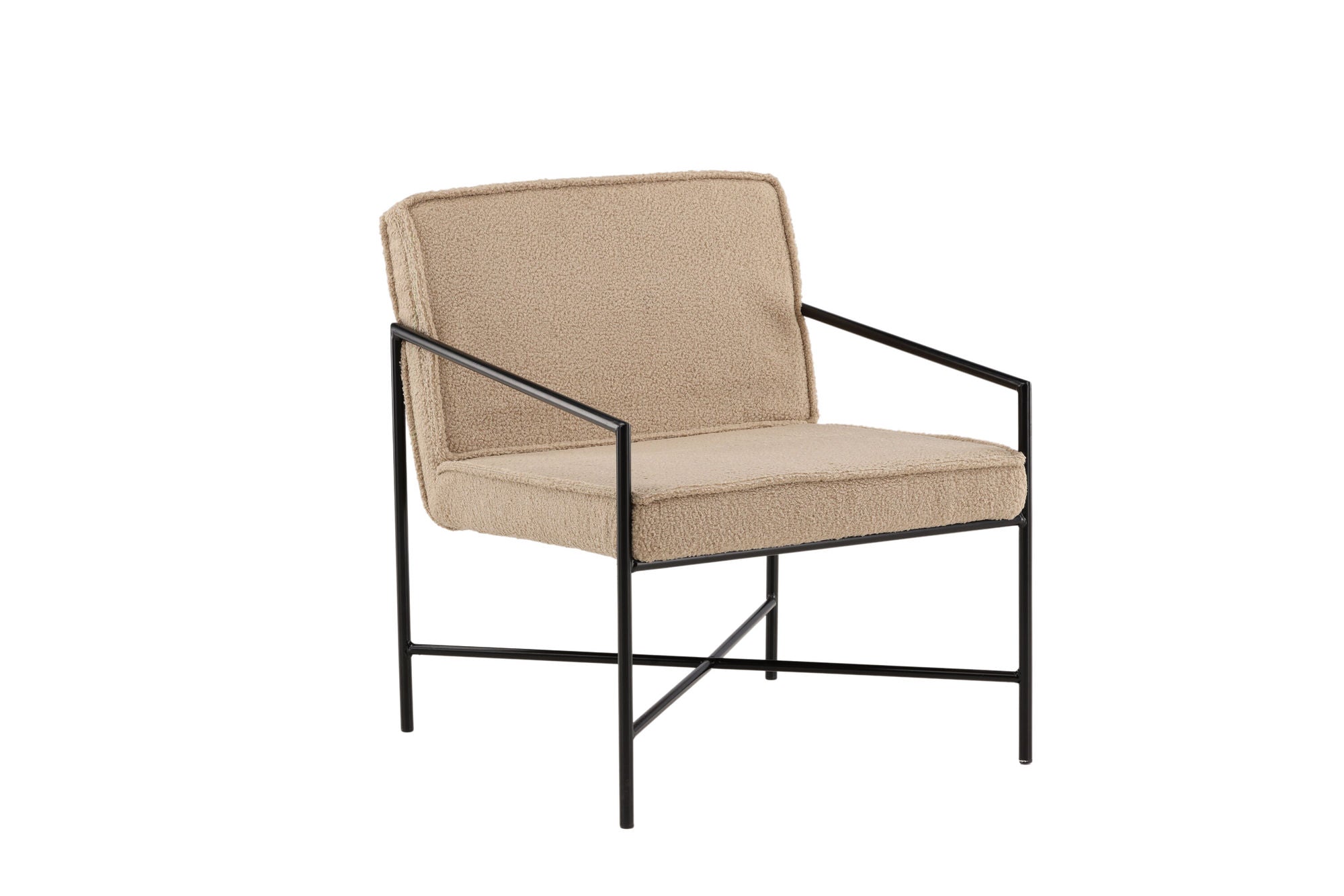 Venture Home Rakel Single Sofa - Black / Beige Teddy