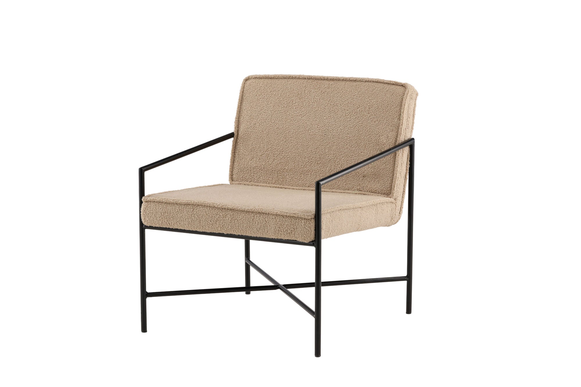 Venture Home Rakel Single Sofa - Black / Beige Teddy